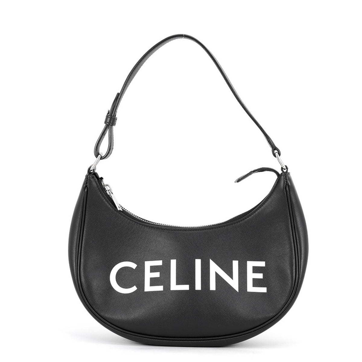 Celine Black White Leather Handbag Shoulder Bag (Pre-Owned)