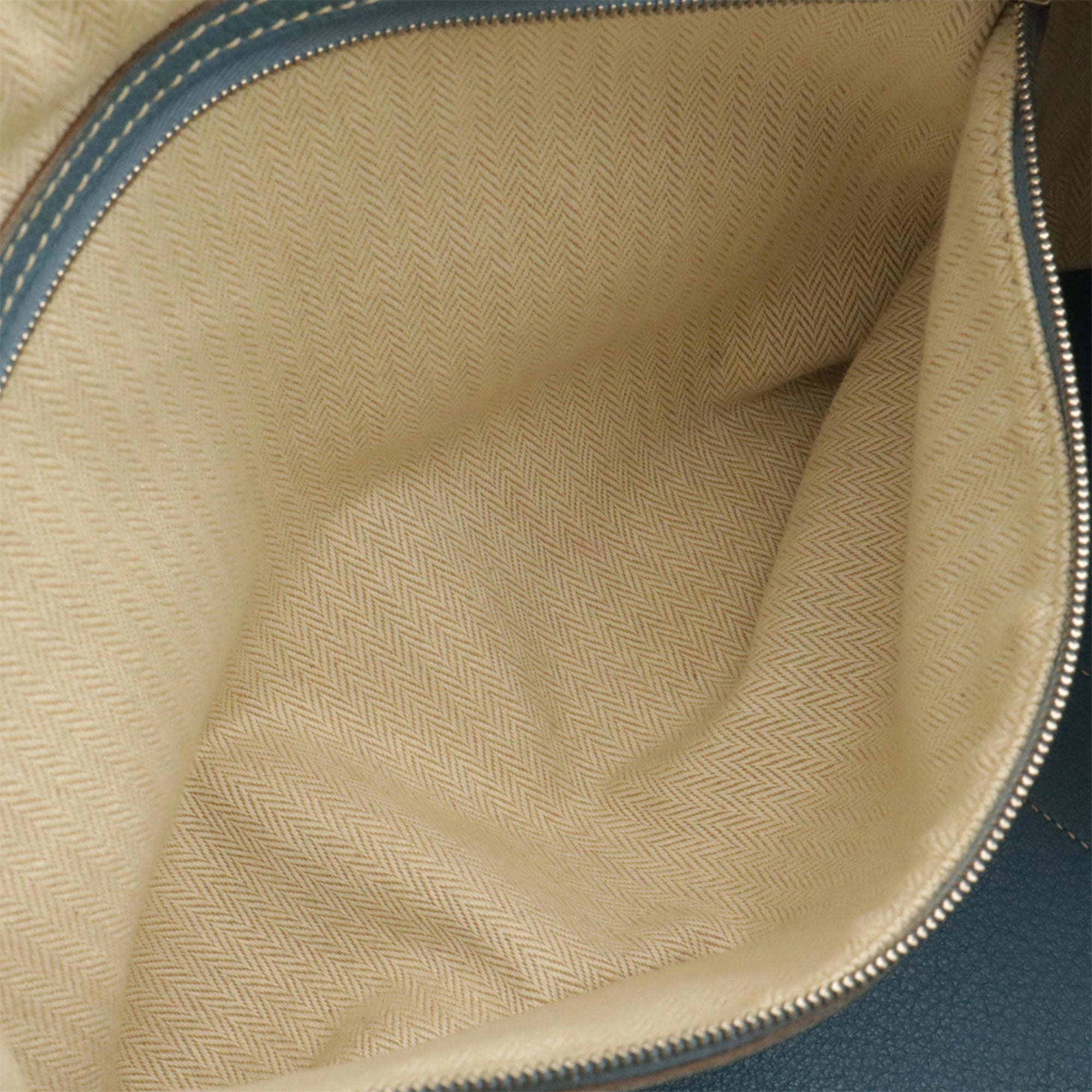 Hermes Light Blue Leather Handbag Shoulder Bag Tote Bag (Pre-Owned)