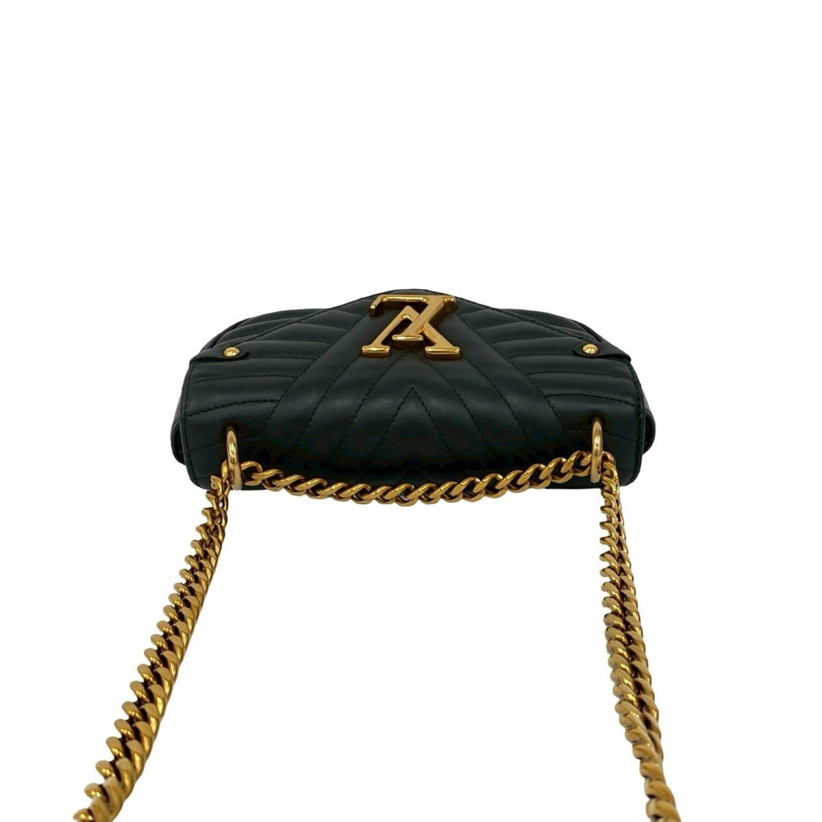 Louis Vuitton Black Leather Handbag Shoulder Bag (Pre-Owned)