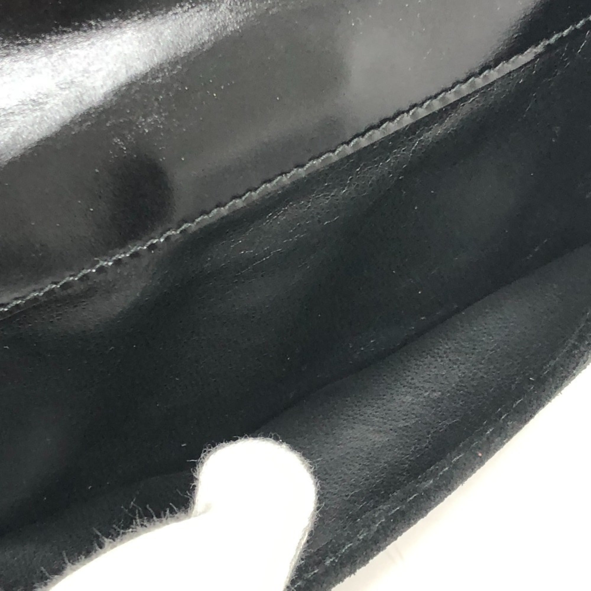Gucci Black Suede Leather Long Wallet (Bi-Fold) (Pre-Owned)