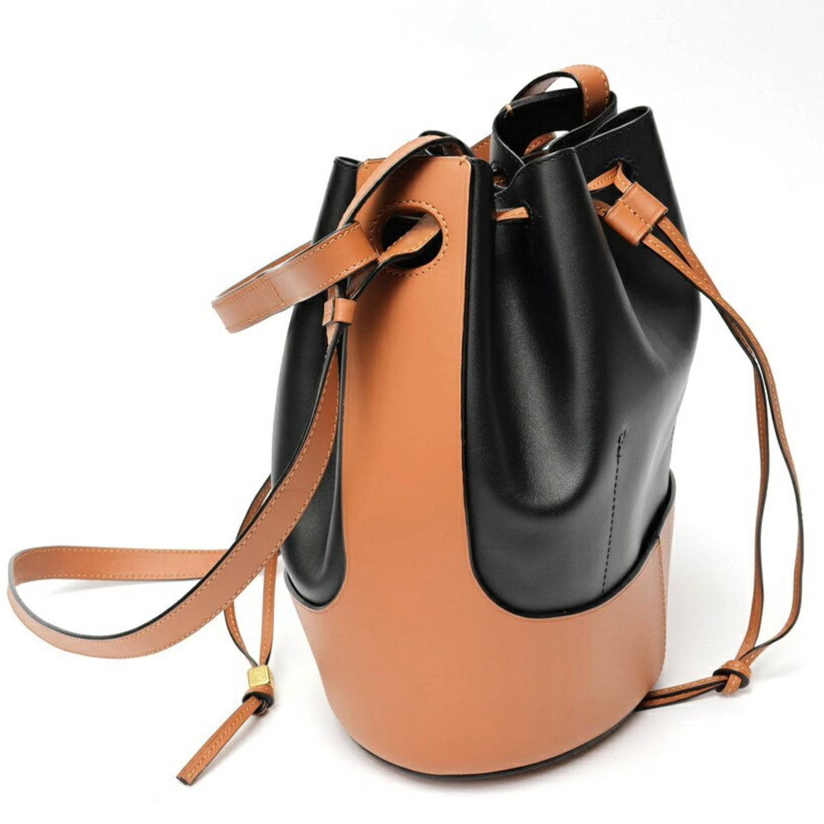 Loewe Black Brown Leather Shoulder Bag (Pre-Owned)