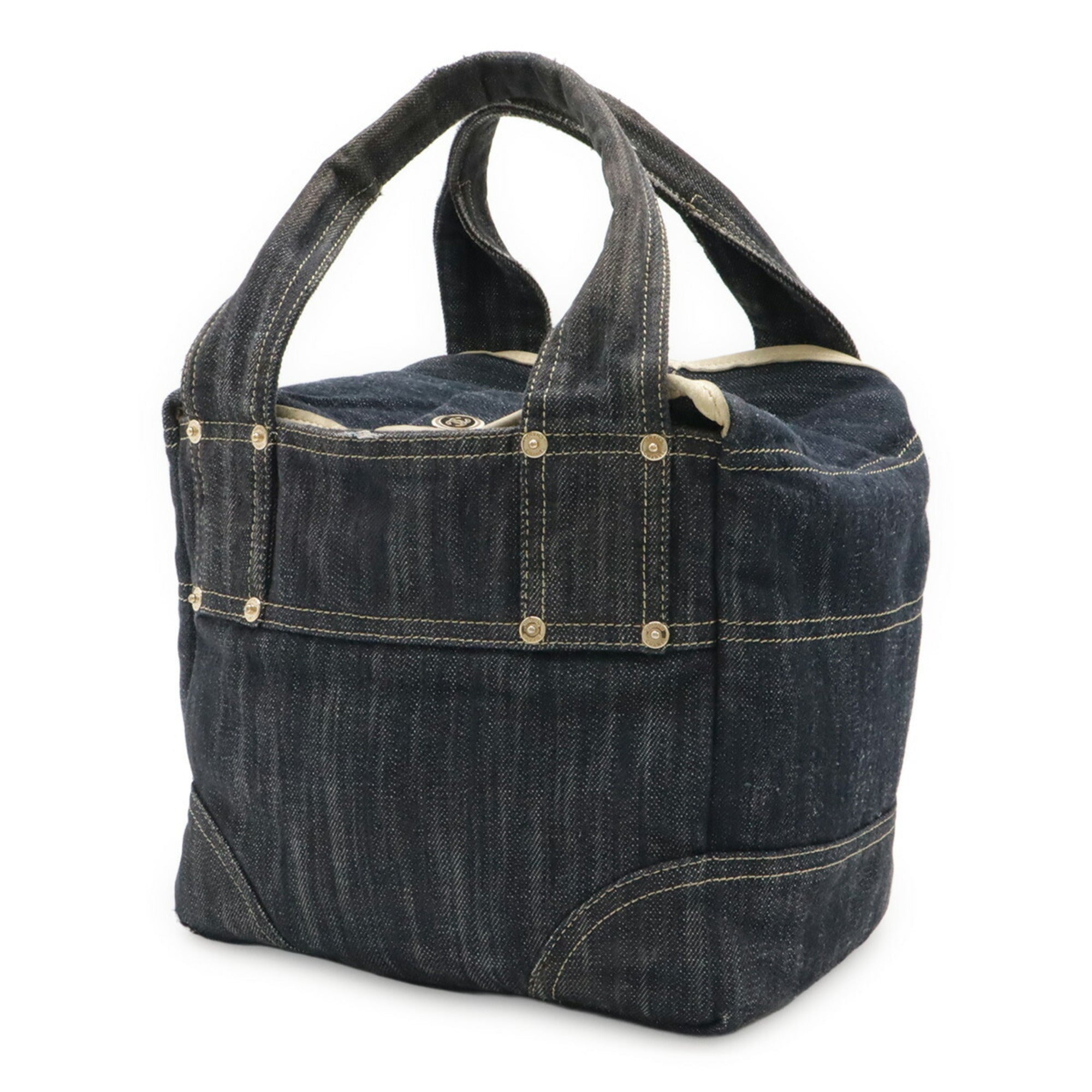 Chanel Blue Denim Handbag Tote Bag (Pre-Owned)