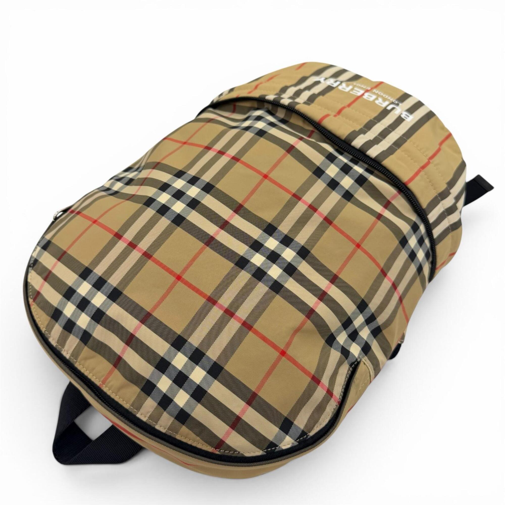 Burberry Beige Nylon Leather Backpack Sling Bag (Pre-Owned)