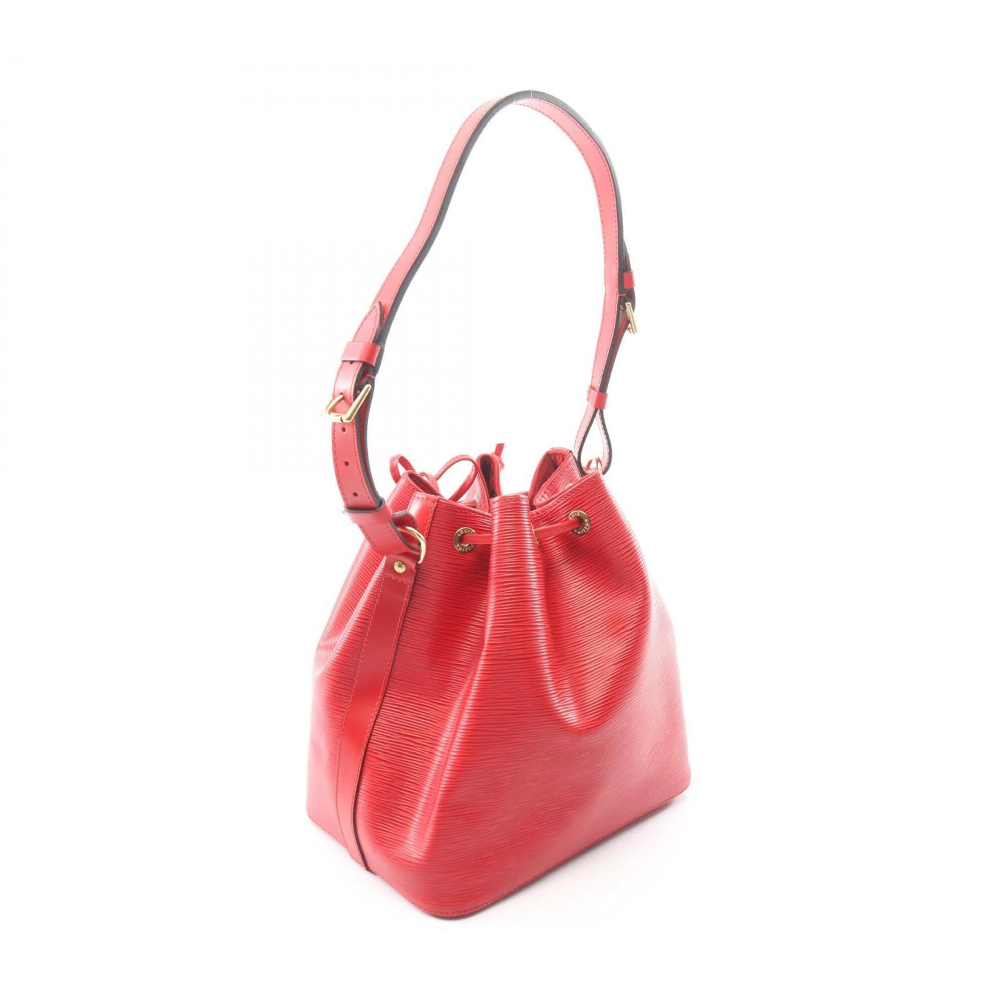 Louis Vuitton Red Color Leather Handbag Shoulder Bag (Pre-Owned)