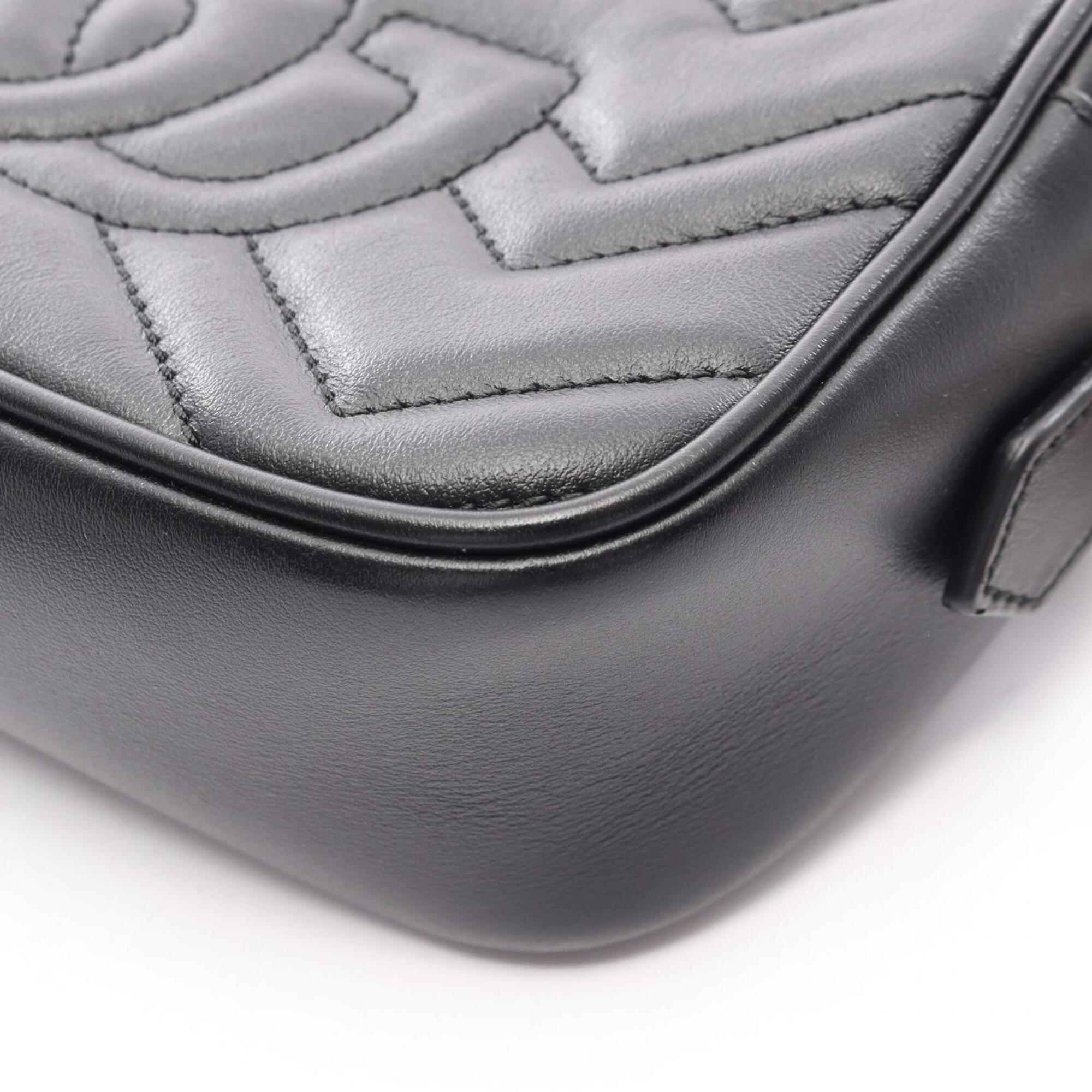 Gucci Black Leather Handbag Shoulder Bag (Pre-Owned)