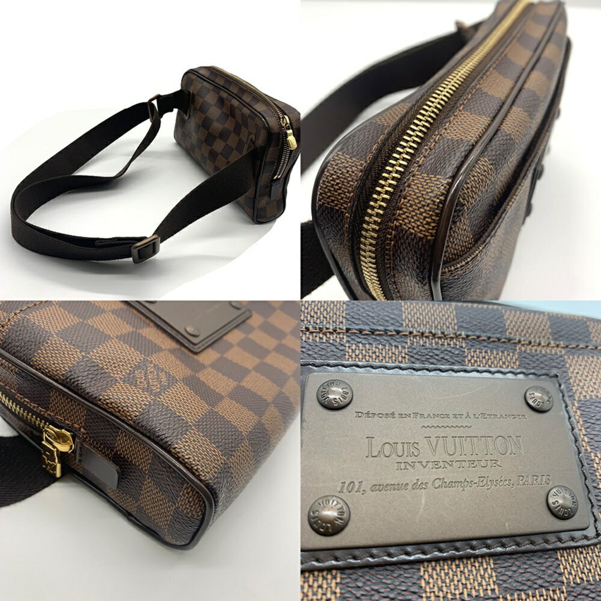 Louis Vuitton Damier Dark Brown Damier Canvas Sling Bag (Pre-Owned)