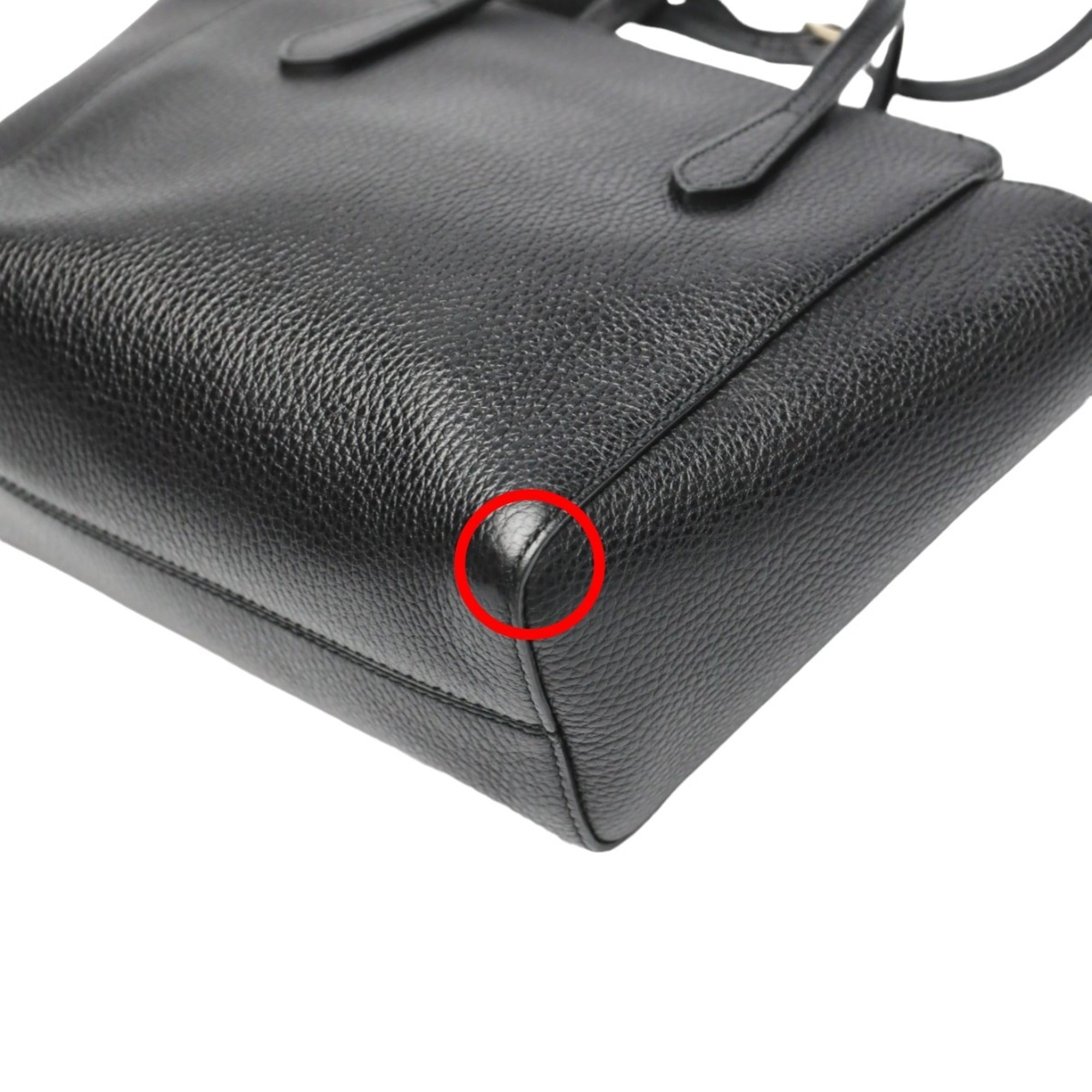 Gucci Black Leather Tote Bag (Pre-Owned)