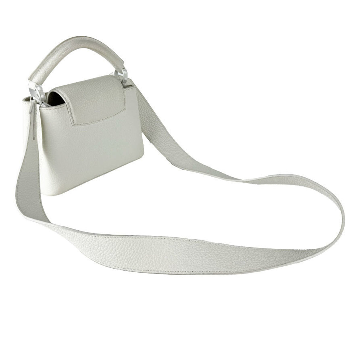 Louis Vuitton White Leather Handbag Shoulder Bag (Pre-Owned)