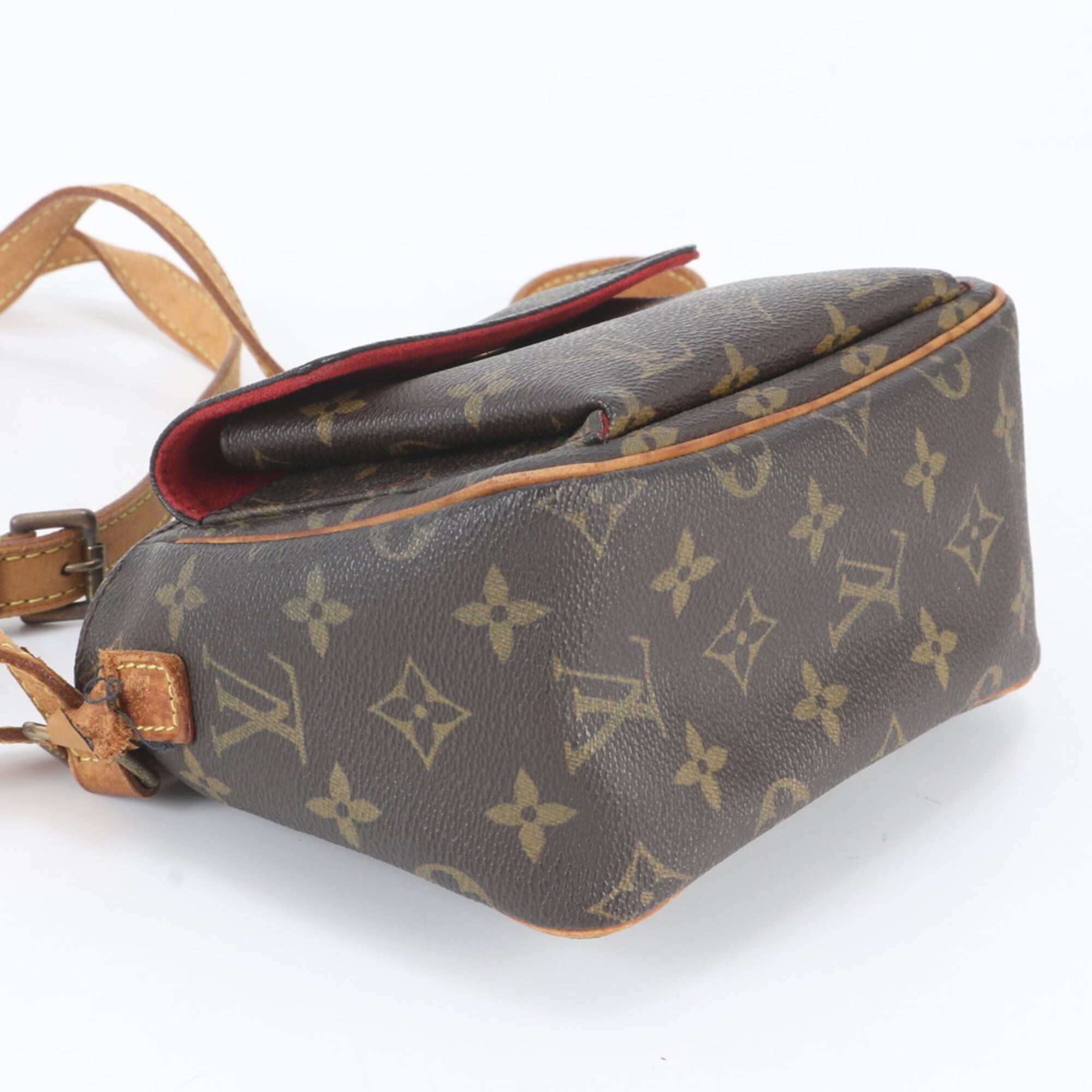 Louis Vuitton Monogram Brown Leather Coated Canvas Shoulder Bag (Pre-Owned)
