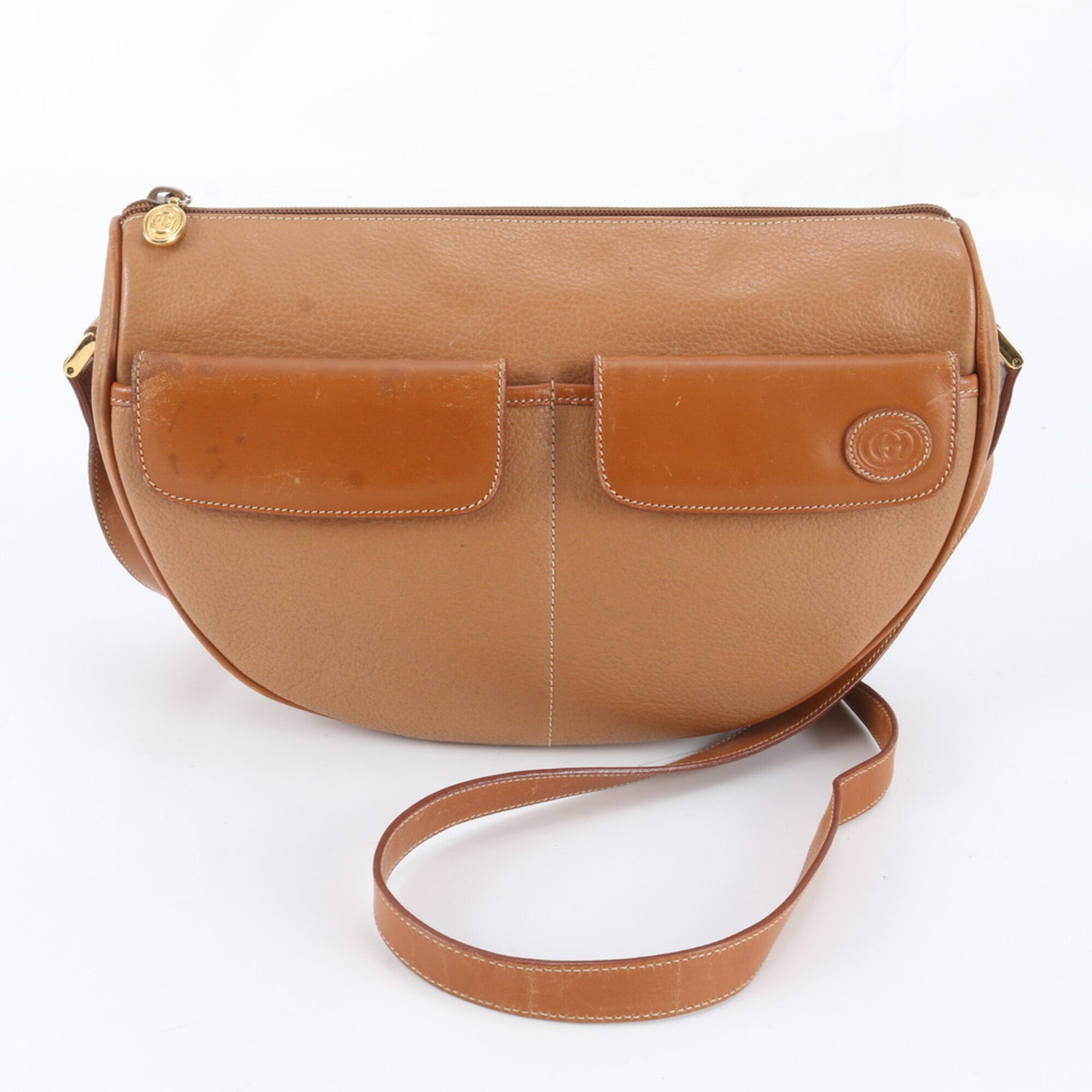 Gucci Brown Leather Crossbody Bag Shoulder Bag (Pre-Owned)