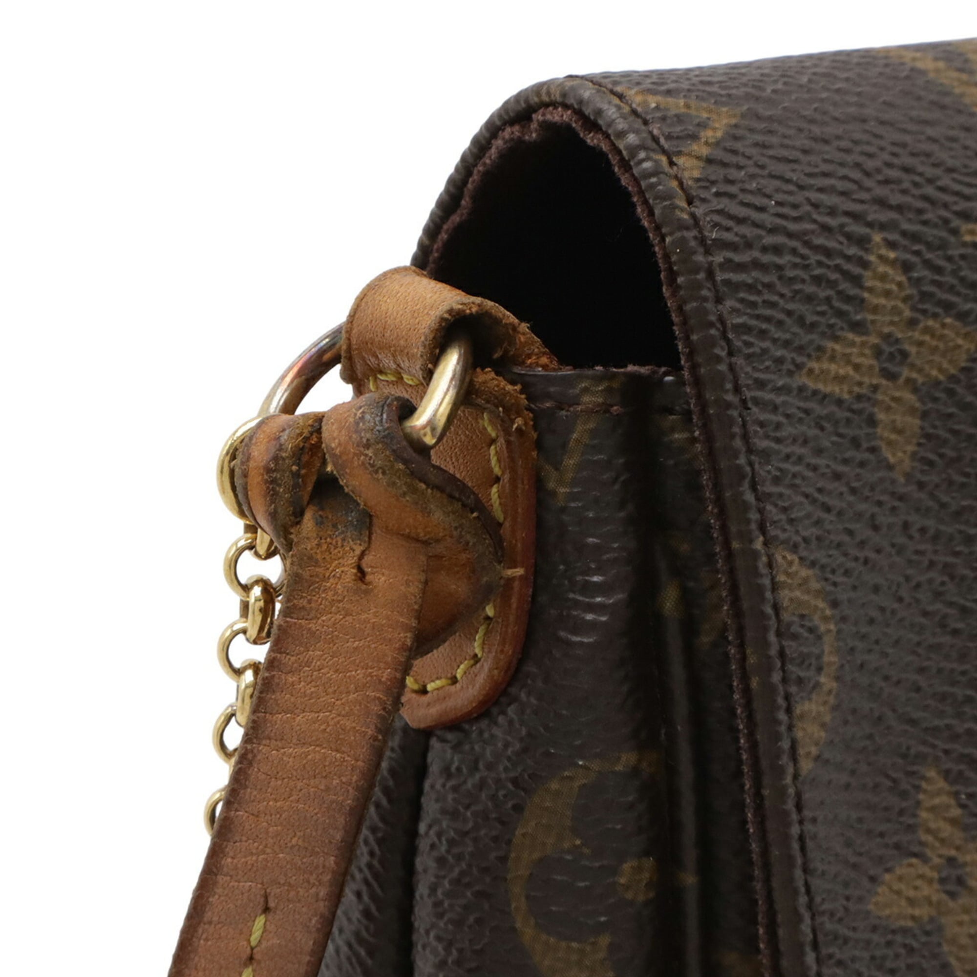 Louis Vuitton Monogram Brown Monogram Clutch Bag Shoulder Bag (Pre-Owned)