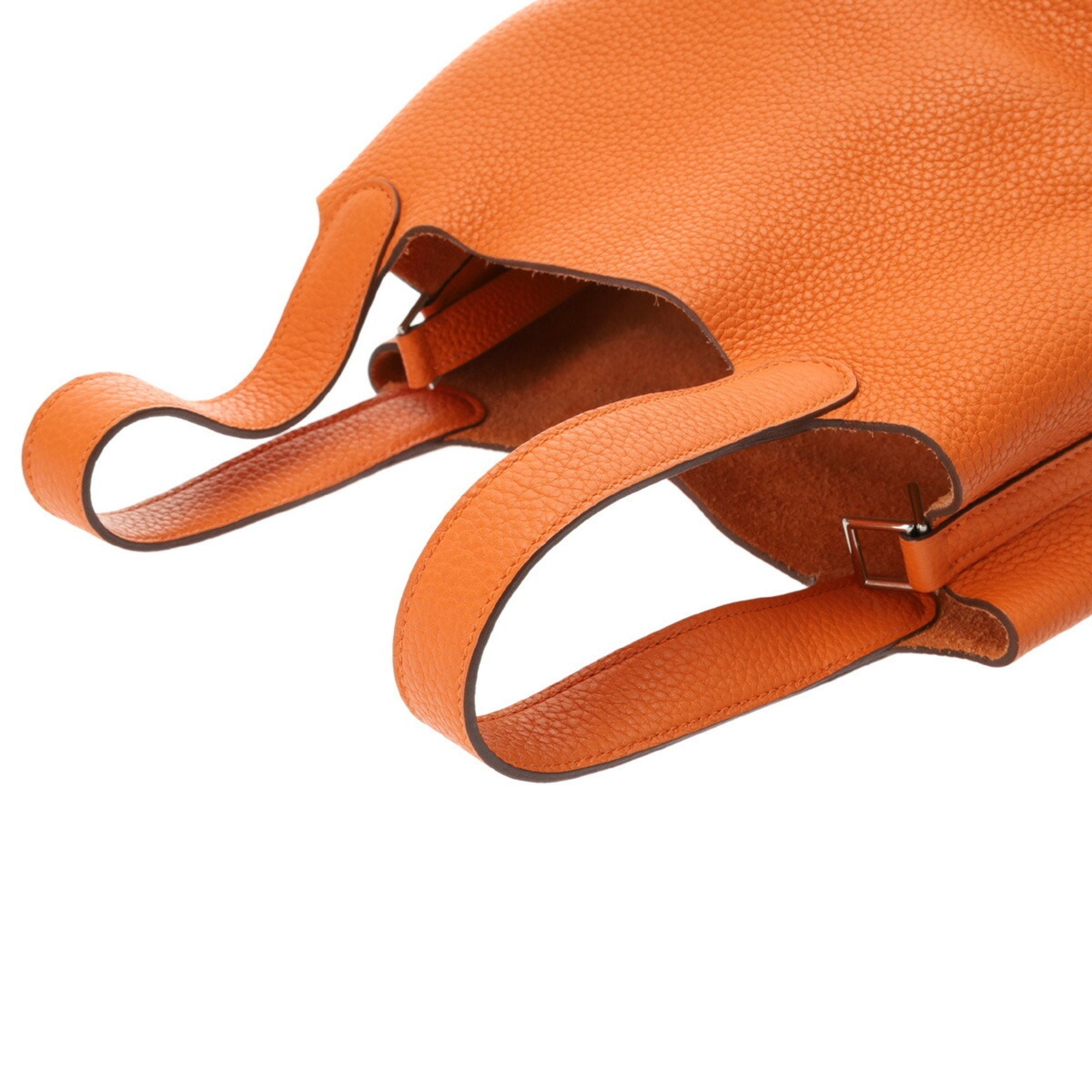 Hermes Orange Taurillon Clemence Leather Handbag (Pre-Owned)