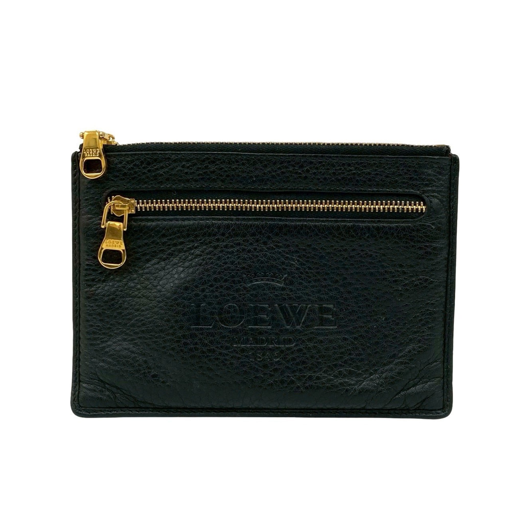 Loewe Black Leather Coin Purse/Coin Case (Pre-Owned)