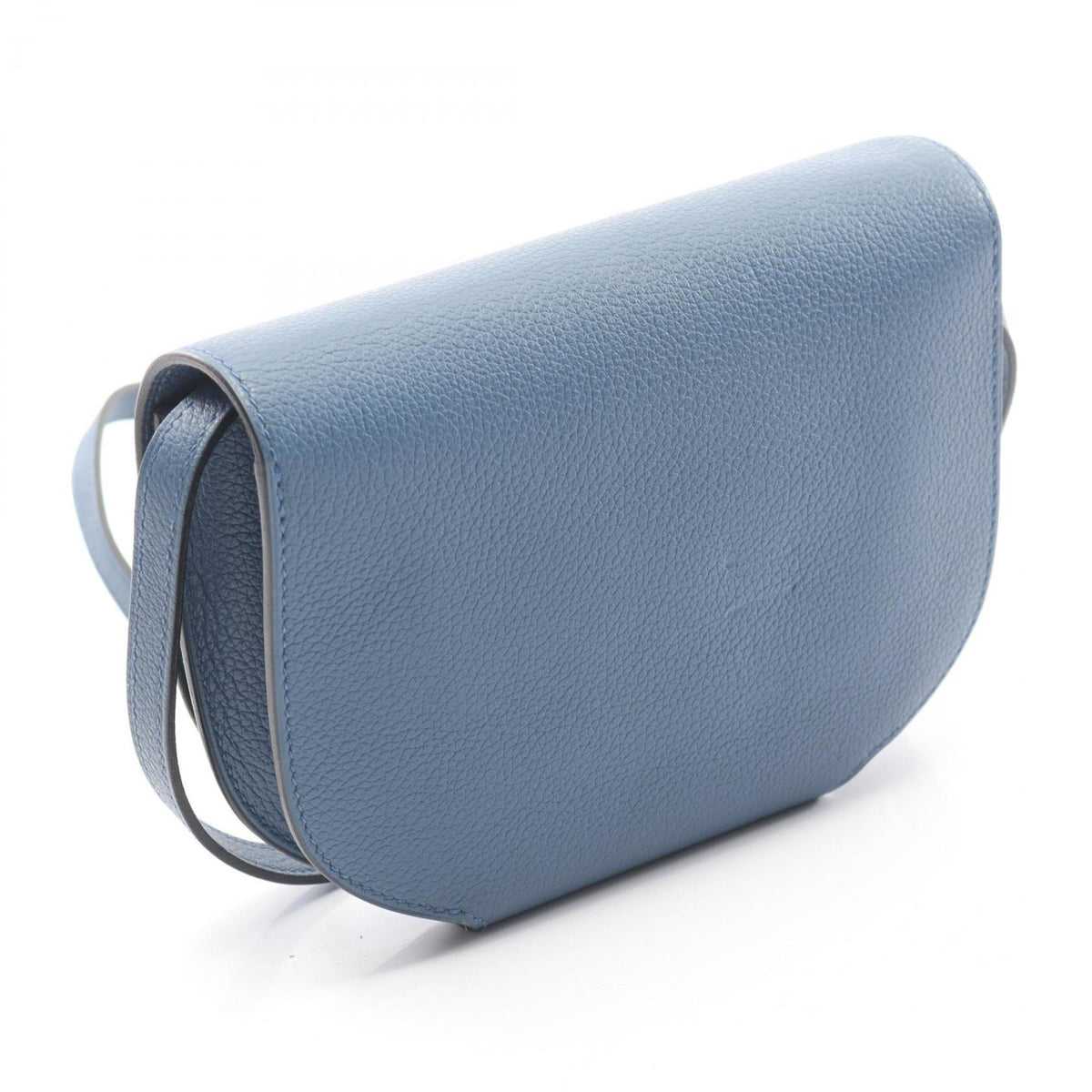 Hermes Blue Leather Handbag Shoulder Bag (Pre-Owned)