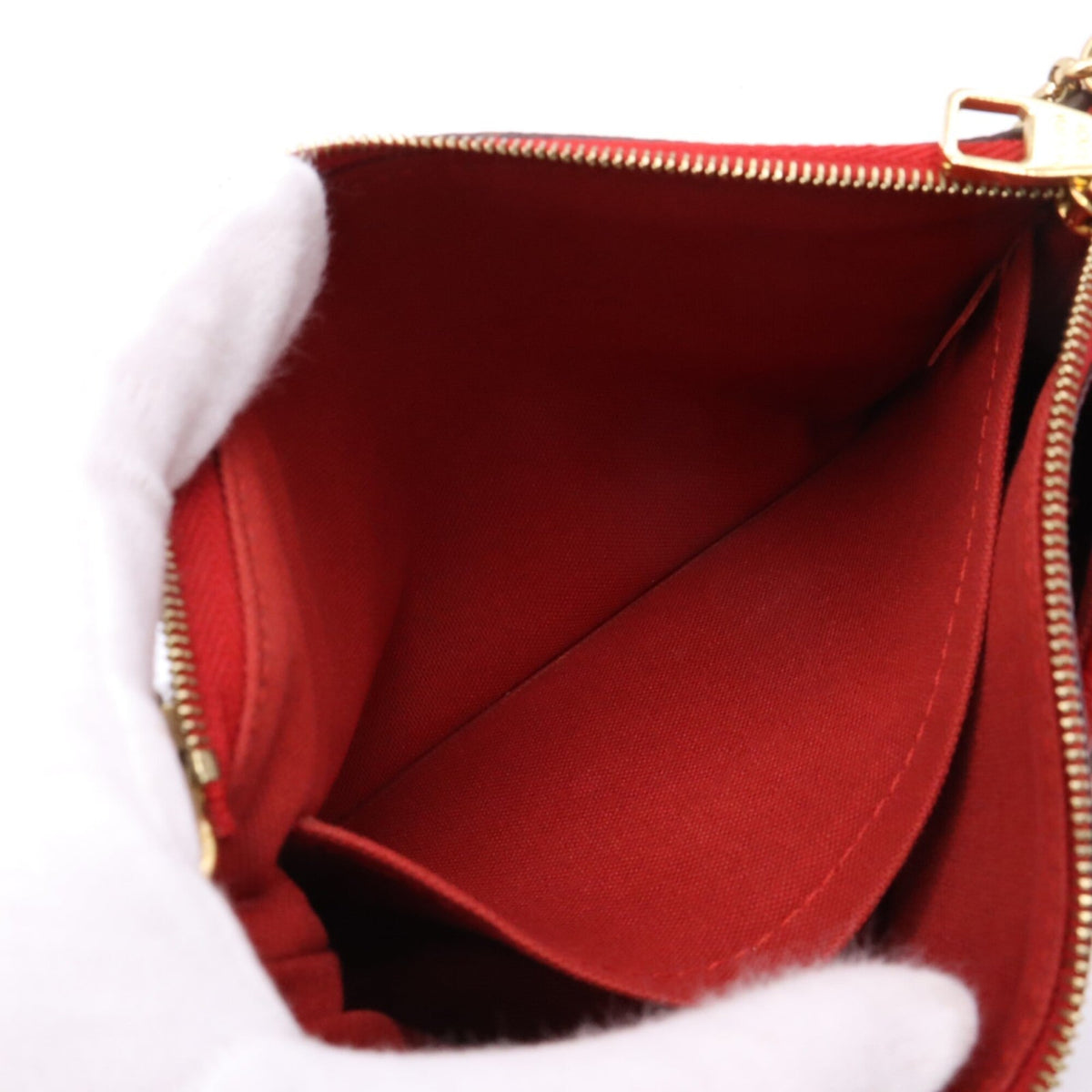 Louis Vuitton Beige Brown Coated Canvas Leather Handbag (Pre-Owned)