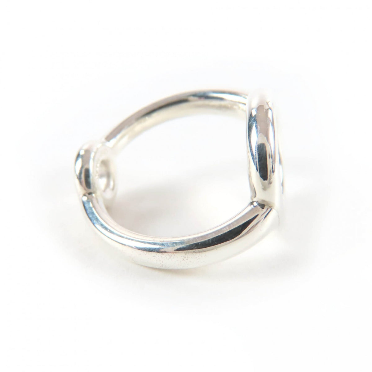 Hermes Silver 925 Band Ring (Pre-Owned)