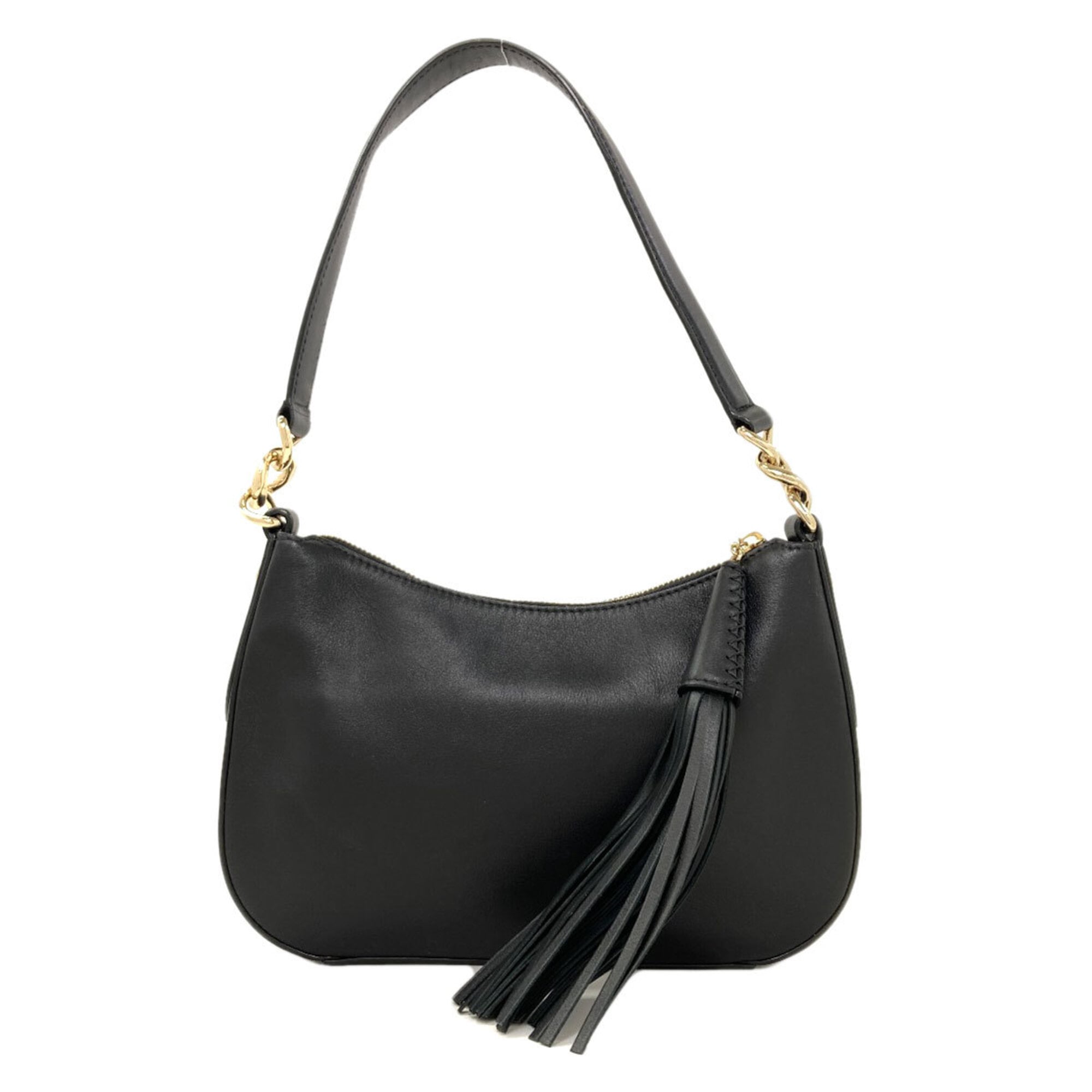 Jimmy Choo Black Leather Shoulder Bag (Pre-Owned)