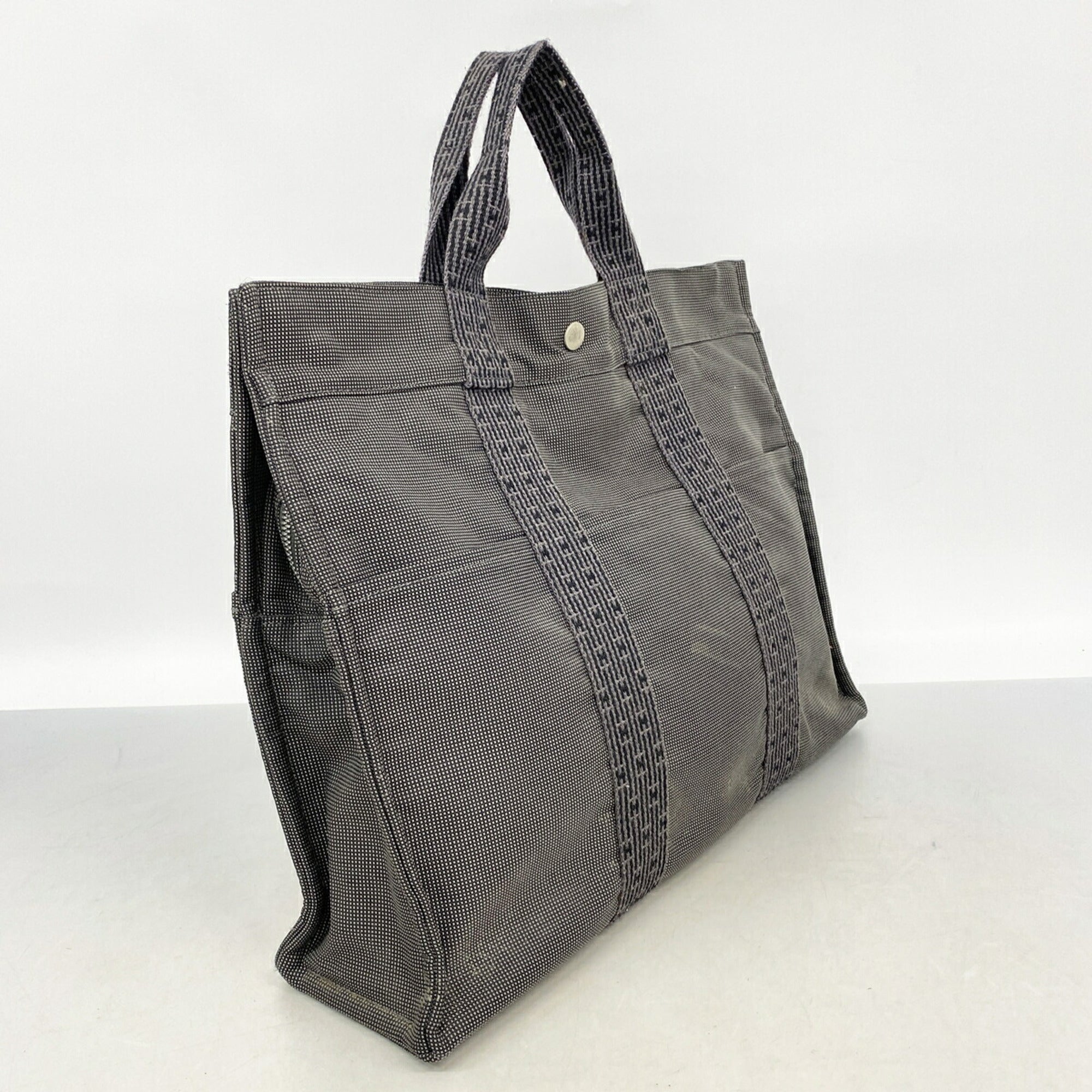 Hermes Gray Nylon Tote Bag (Pre-Owned)