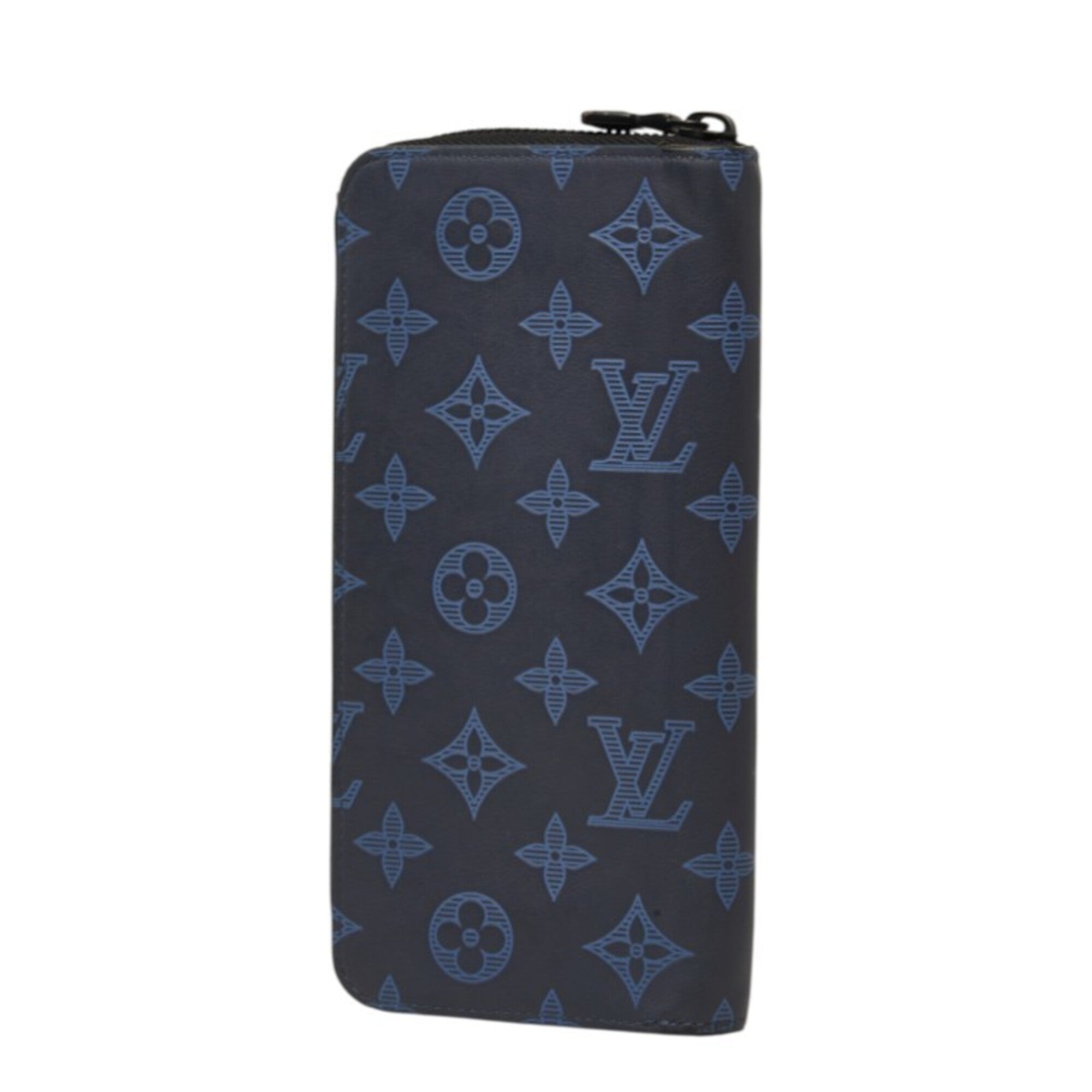 Louis Vuitton Navy Leather Long Wallet (Bi-Fold) (Pre-Owned)