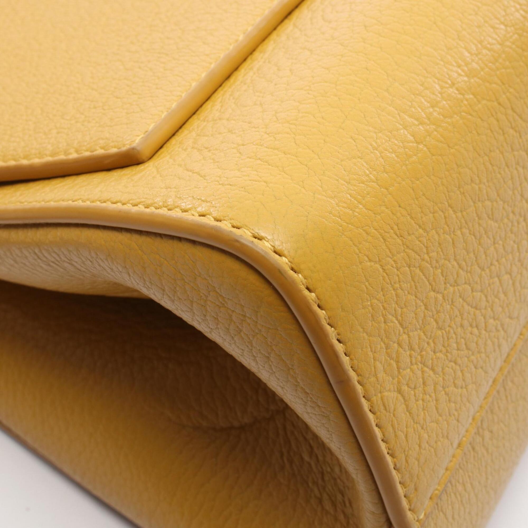 Bottega Veneta Yellow Leather Handbag Shoulder Bag (Pre-Owned)