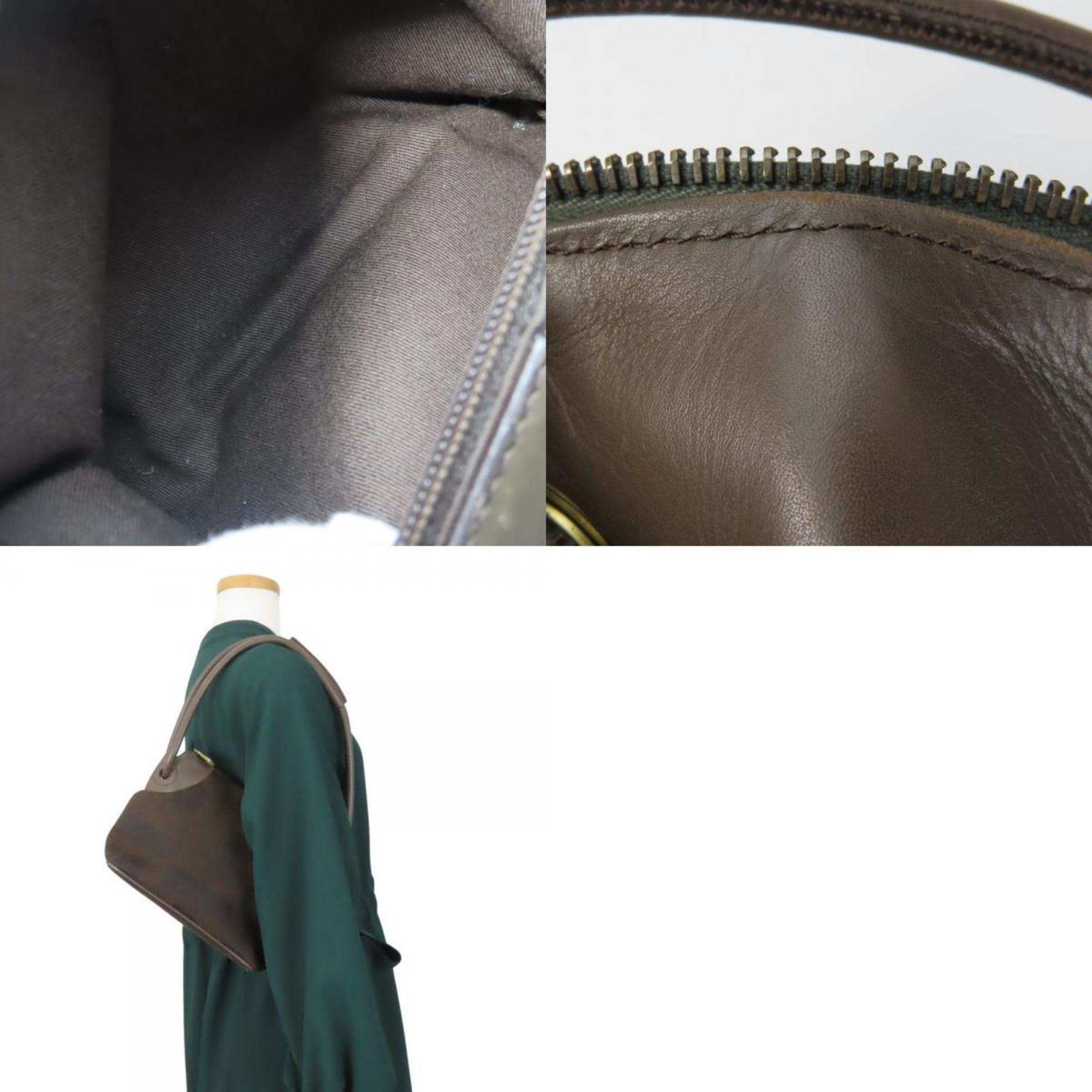 Bally Brown Wool Leather Handbag (Pre-Owned)
