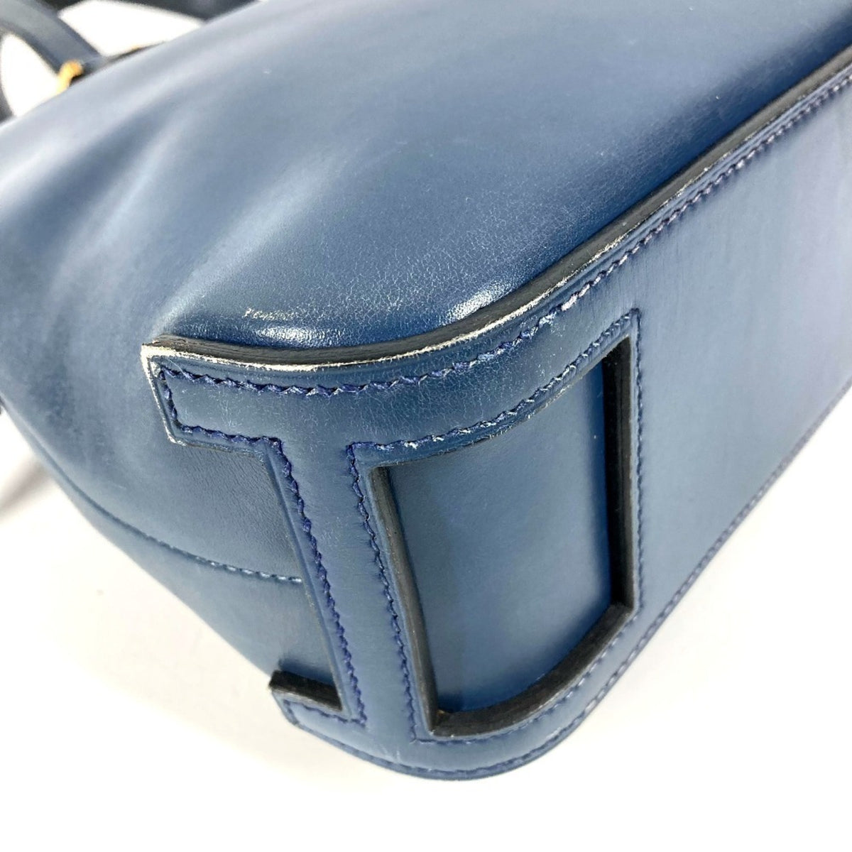 Hermes Escapada Navy Leather Briefcase (Pre-Owned)