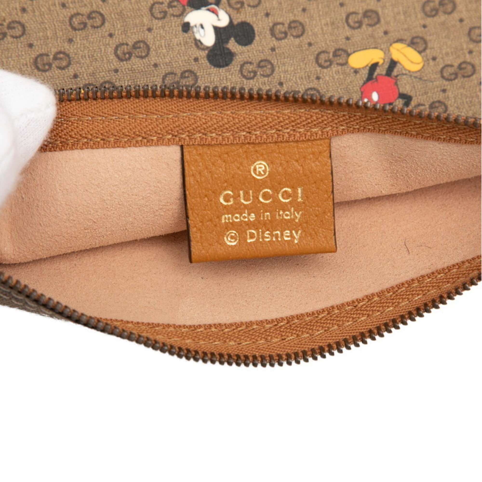 Gucci Beige Brown Pvc Leather Pouch Shoulder Bag Tote Bag (Pre-Owned)