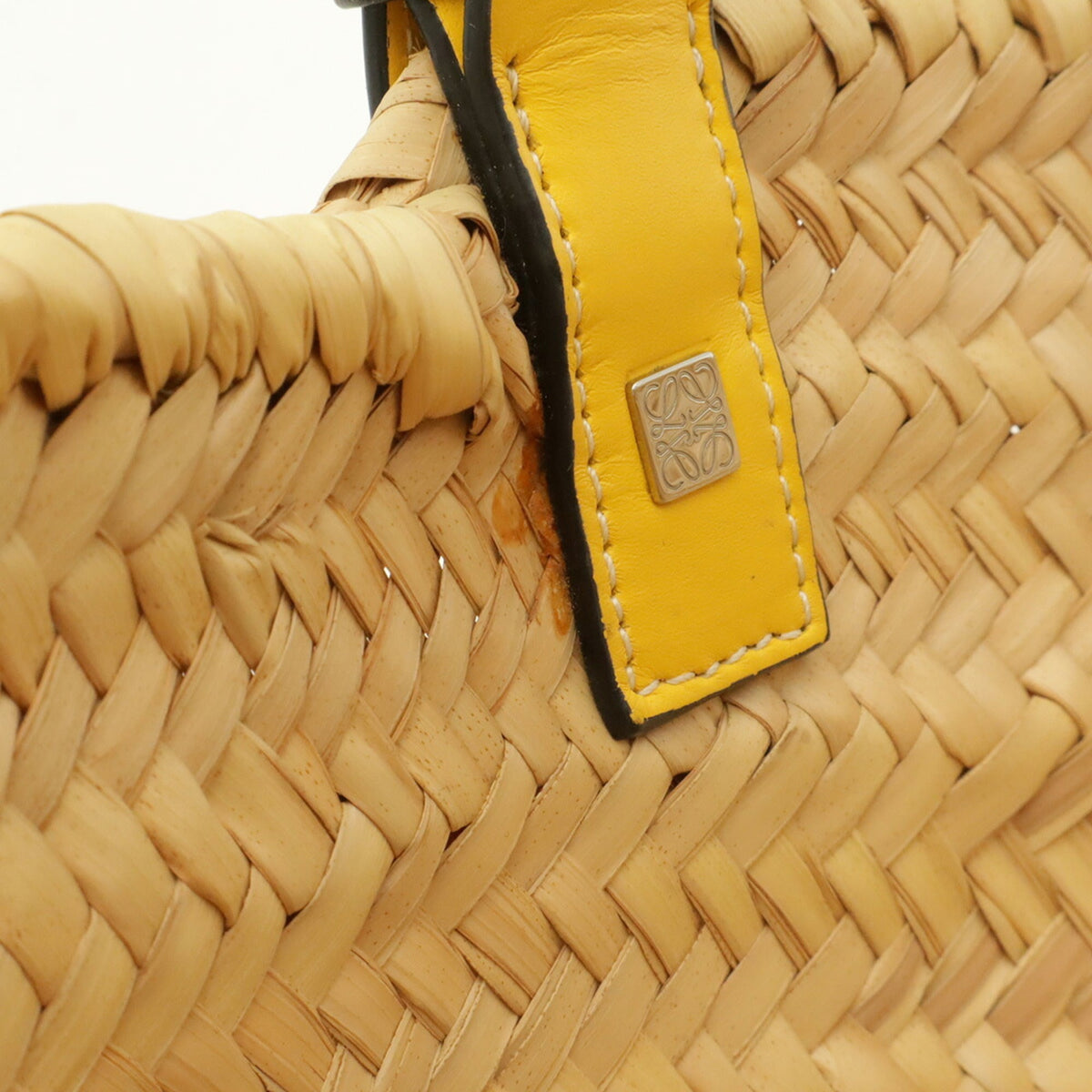 Loewe Yellow Leather Basket Handbag (Pre-Owned)