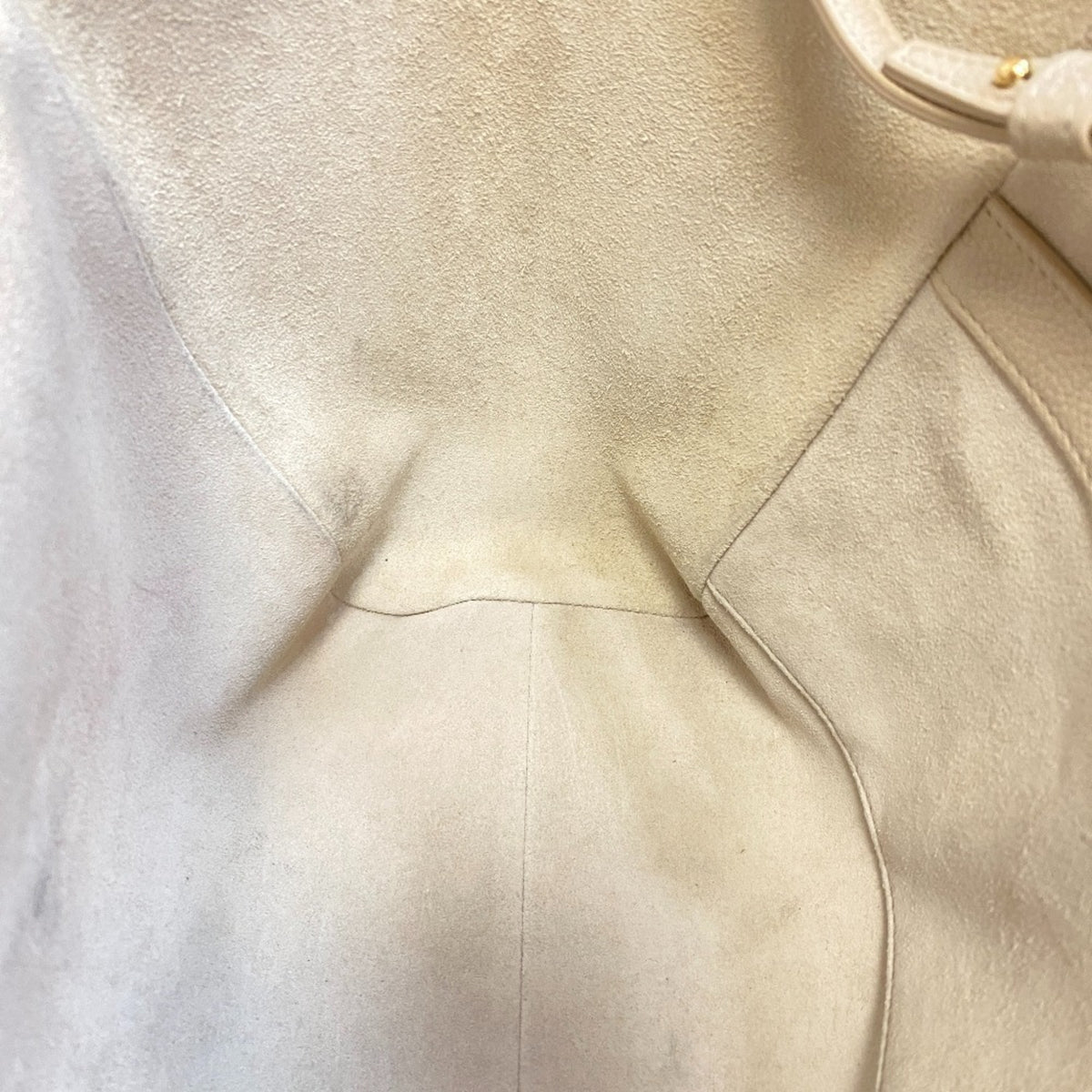 Celine Beige Off-White Leather Shoulder Bag (Pre-Owned)