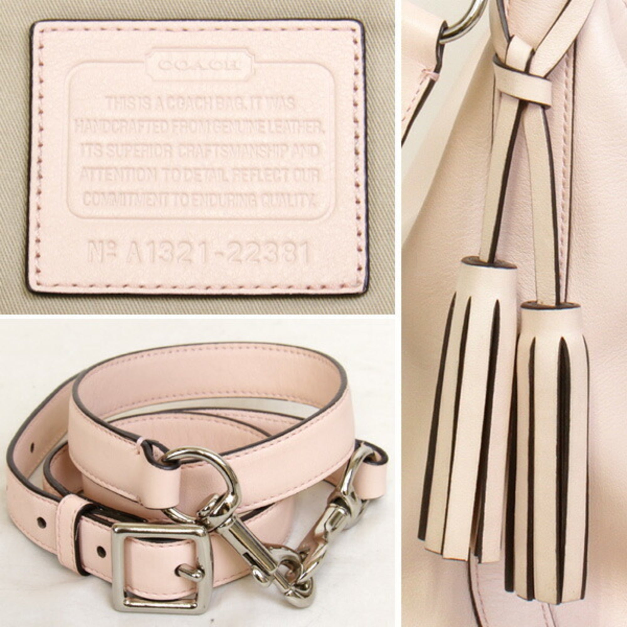 Coach Light Pink Leather Shoulder Bag (Pre-Owned)
