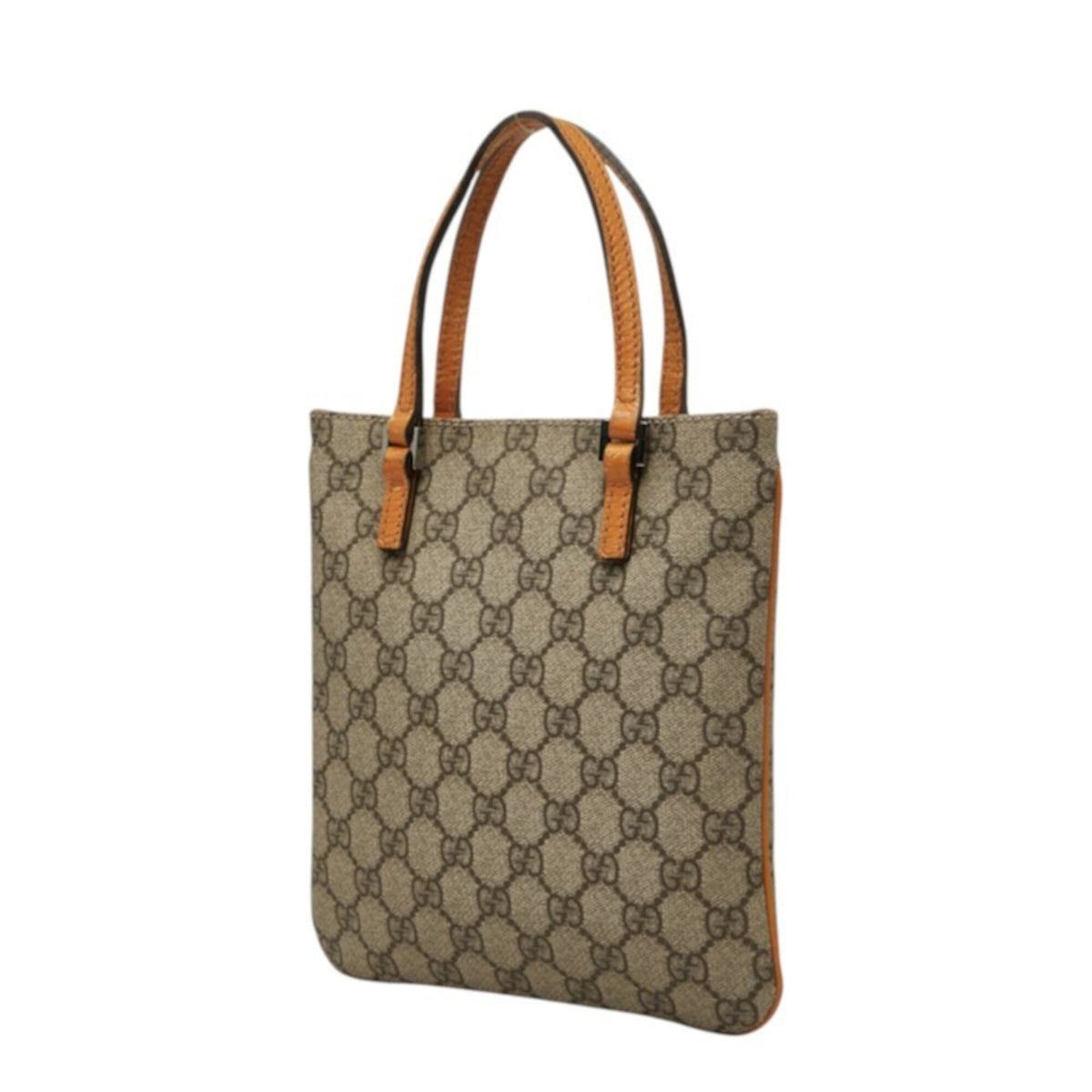 Gucci Beige Orange Pvc Leather Handbag (Pre-Owned)