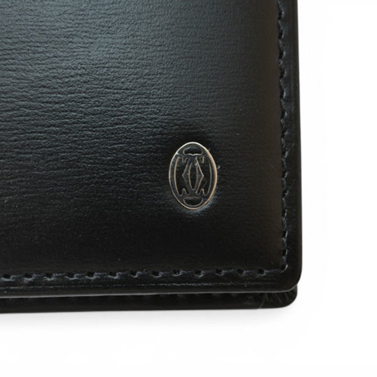 Cartier Pasha Black Leather Long Wallet (Bi-Fold) (Pre-Owned)
