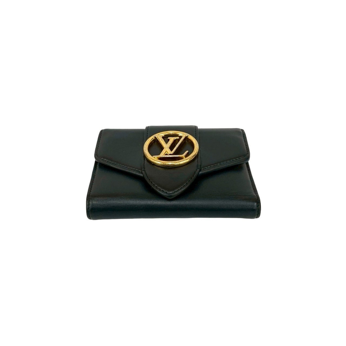 Louis Vuitton Black Pink Leather Wallet (Tri-Fold) (Pre-Owned)