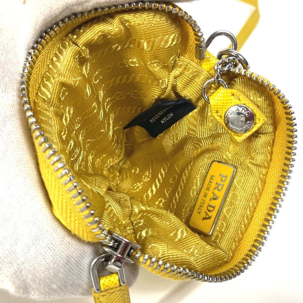 Prada Yellow Nylon Pouch (Pre-Owned)