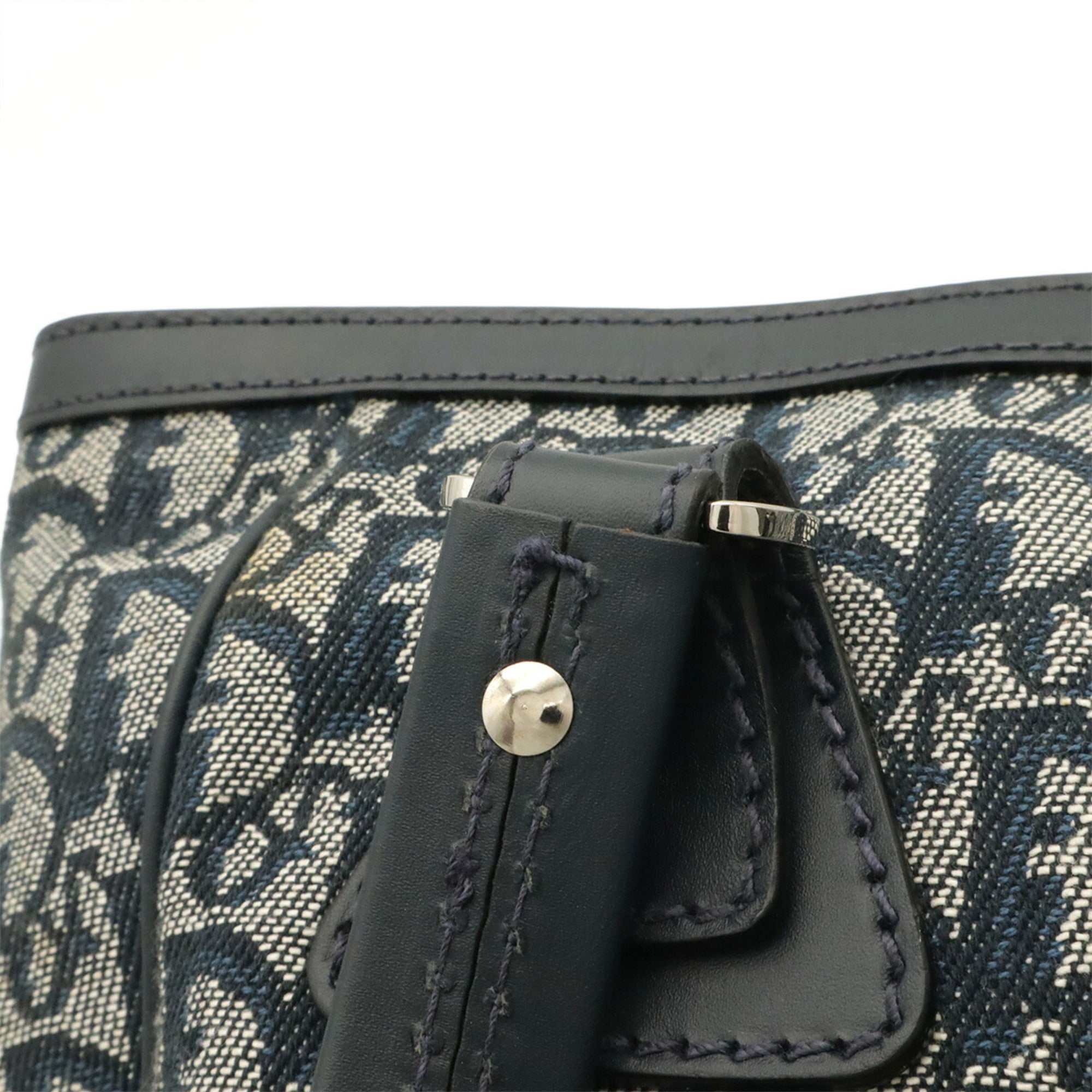 Christian Dior Navy Trotter Handbag Tote Bag (Pre-Owned)