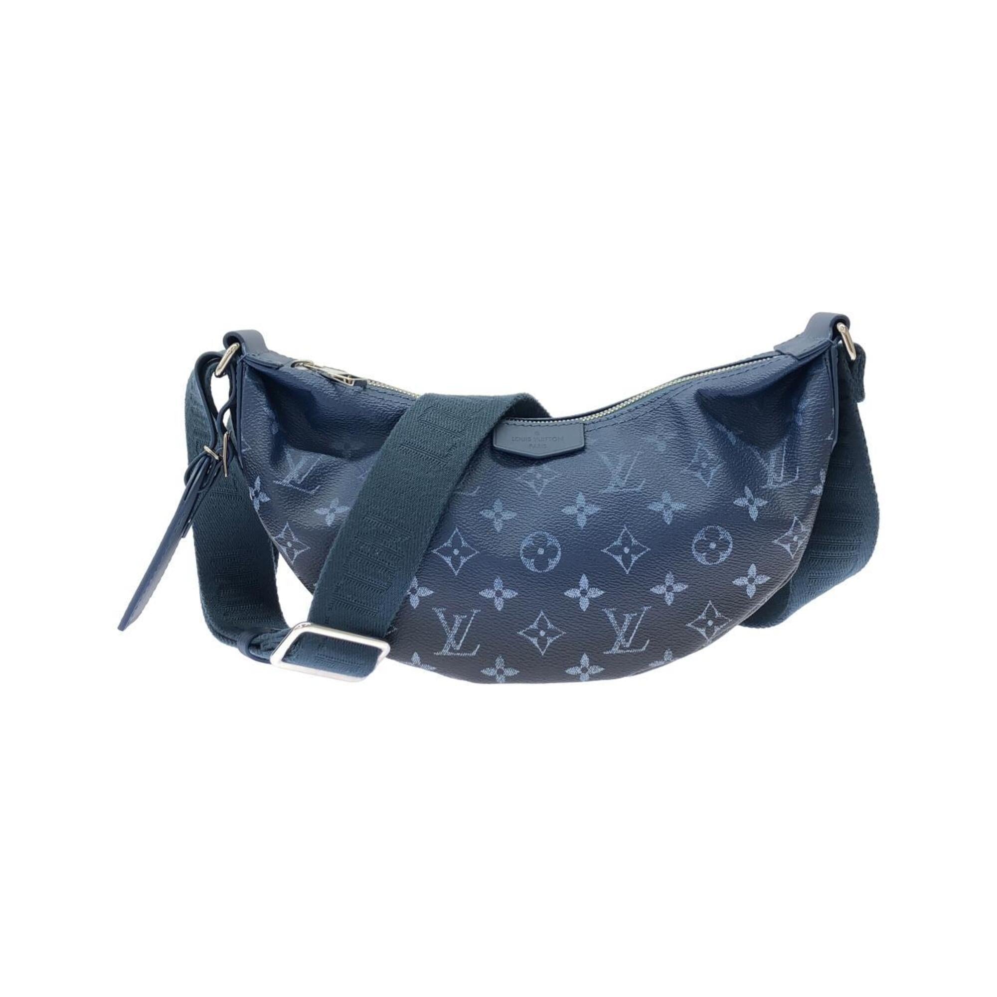 Louis Vuitton Blue Navy Coated Canvas Shoulder Bag (Pre-Owned)