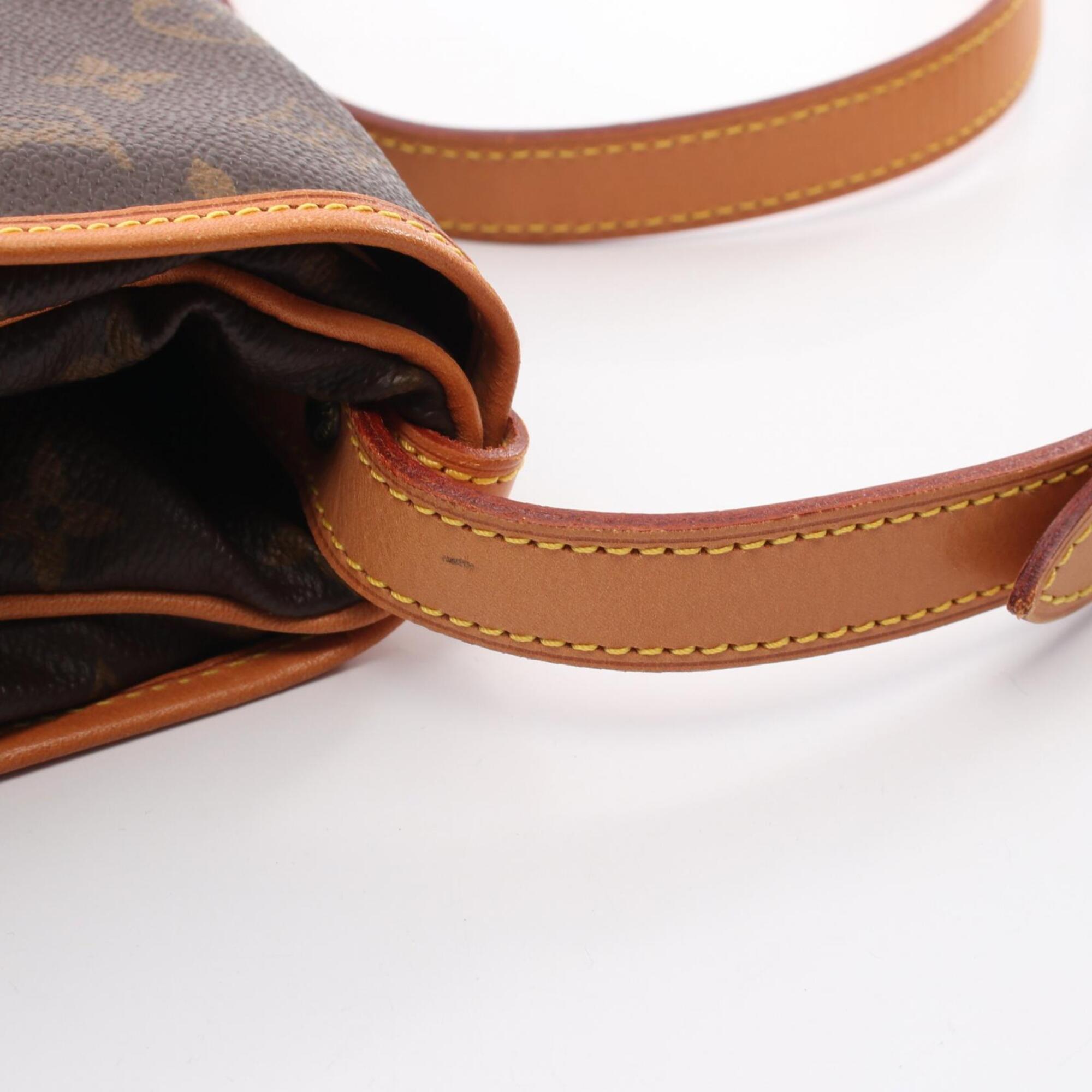 Louis Vuitton Brown Monogram Coated Canvas Monogram Leather Handbag Shoulder Bag (Pre-Owned)