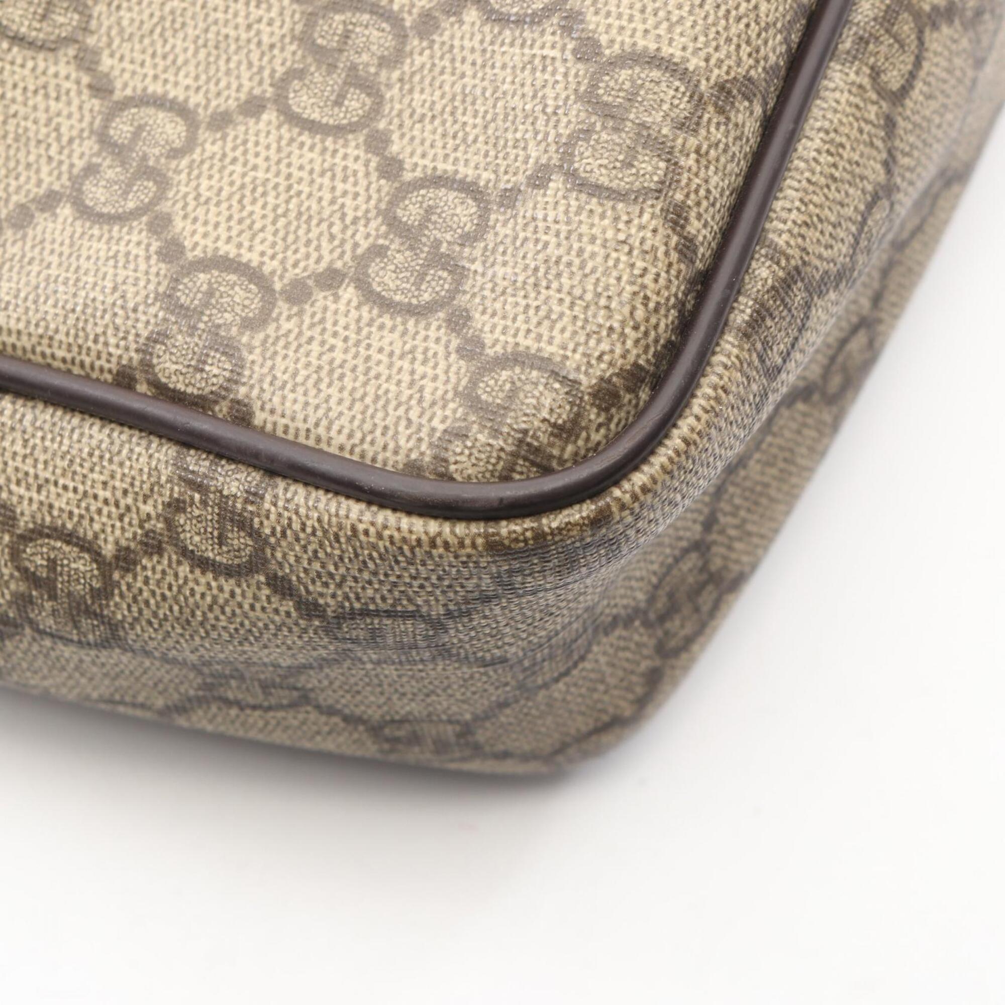 Gucci Beige Brown Pvc Leather Handbag Shoulder Bag (Pre-Owned)