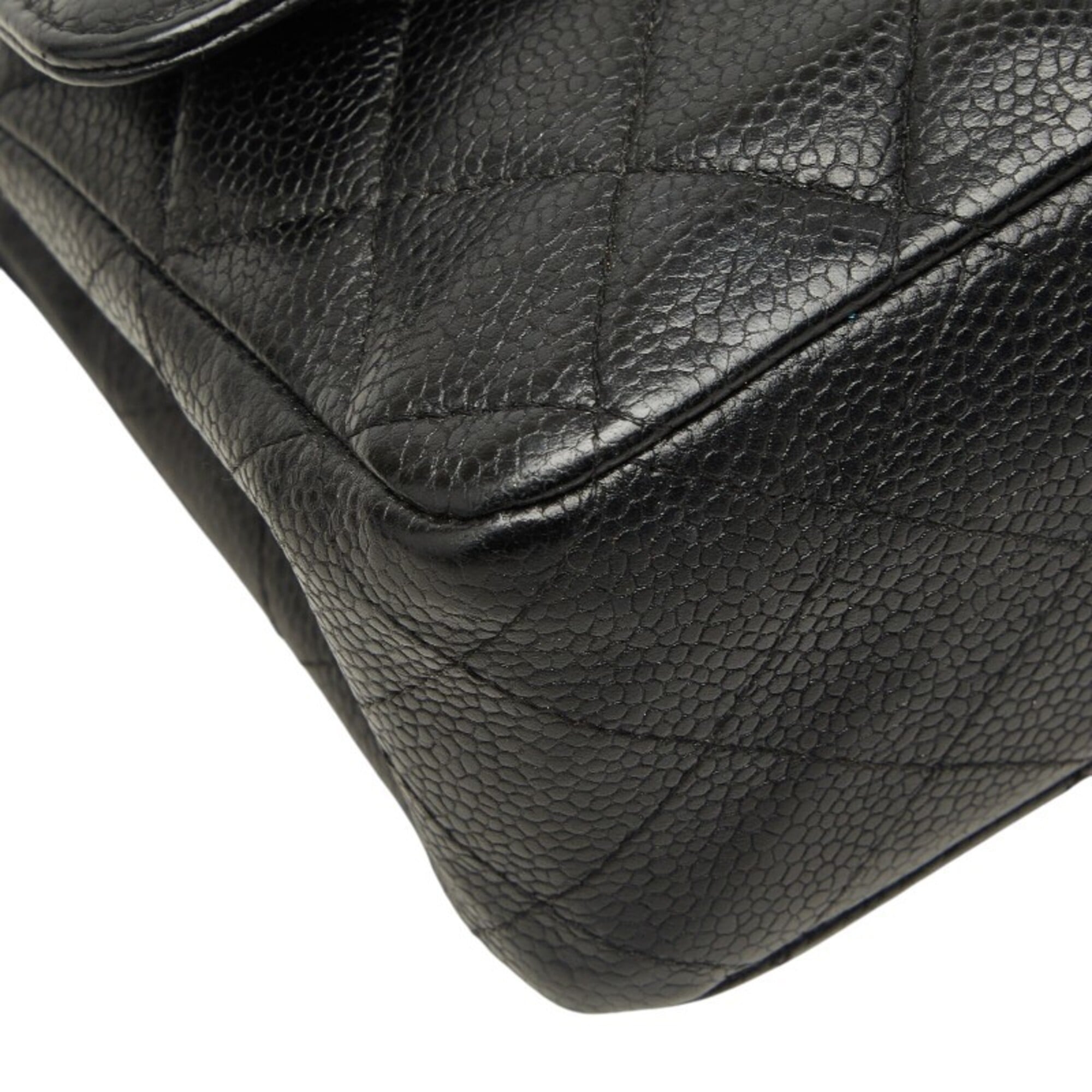 Chanel Black Grained Calfskin Shoulder Bag (Pre-Owned)