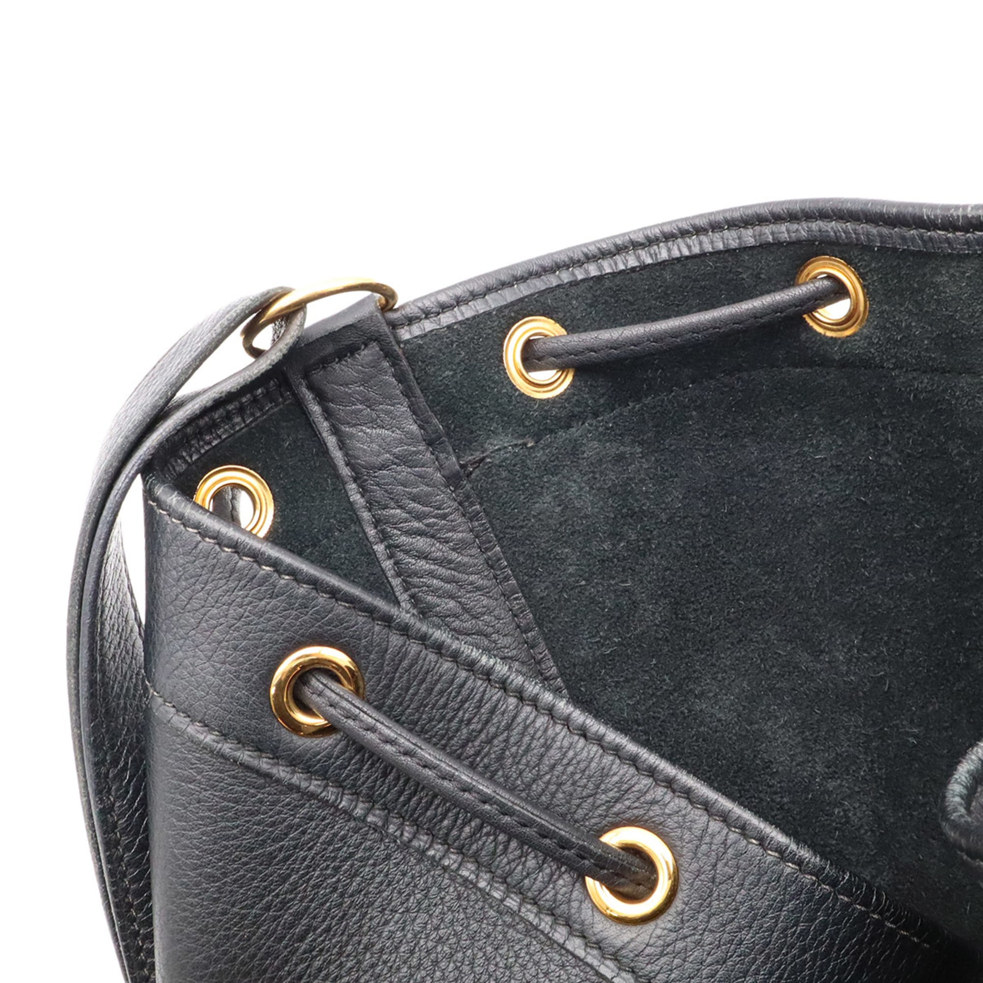 Hermes Black Taurillon Clemence Leather Handbag Shoulder Bag (Pre-Owned)