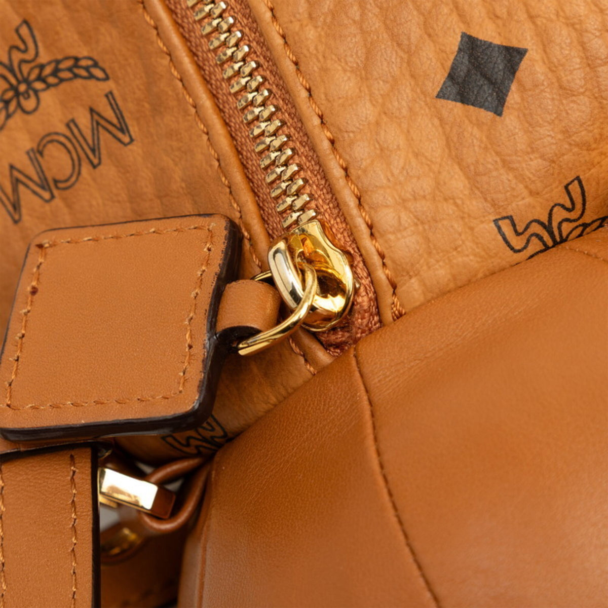Mcm Brown White Pvc Leather Backpack (Pre-Owned)