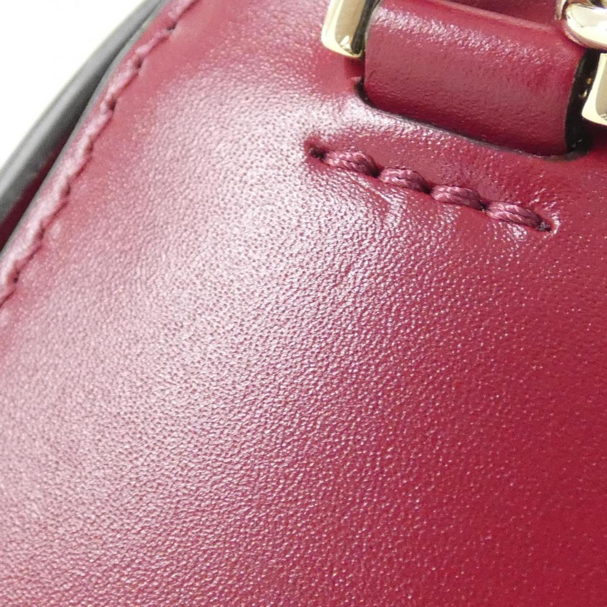 Cartier Bordeaux Leather Shoulder Bag (Pre-Owned)