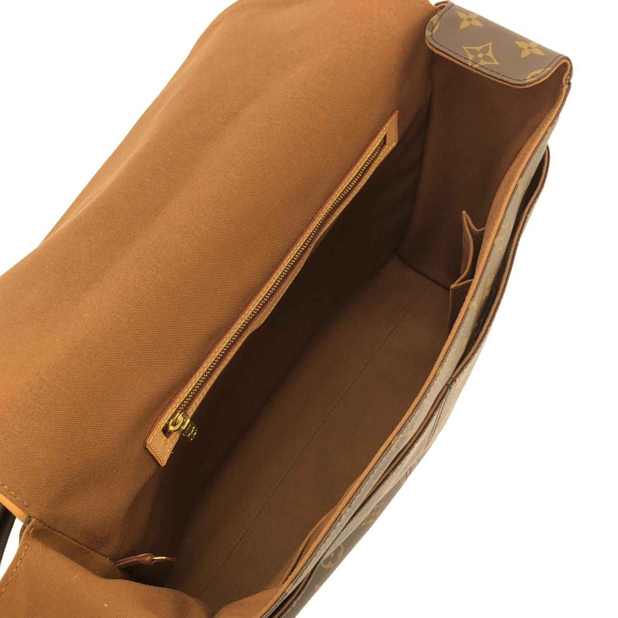 Louis Vuitton Monogram Marron Coated Canvas Shoulder Bag (Pre-Owned)