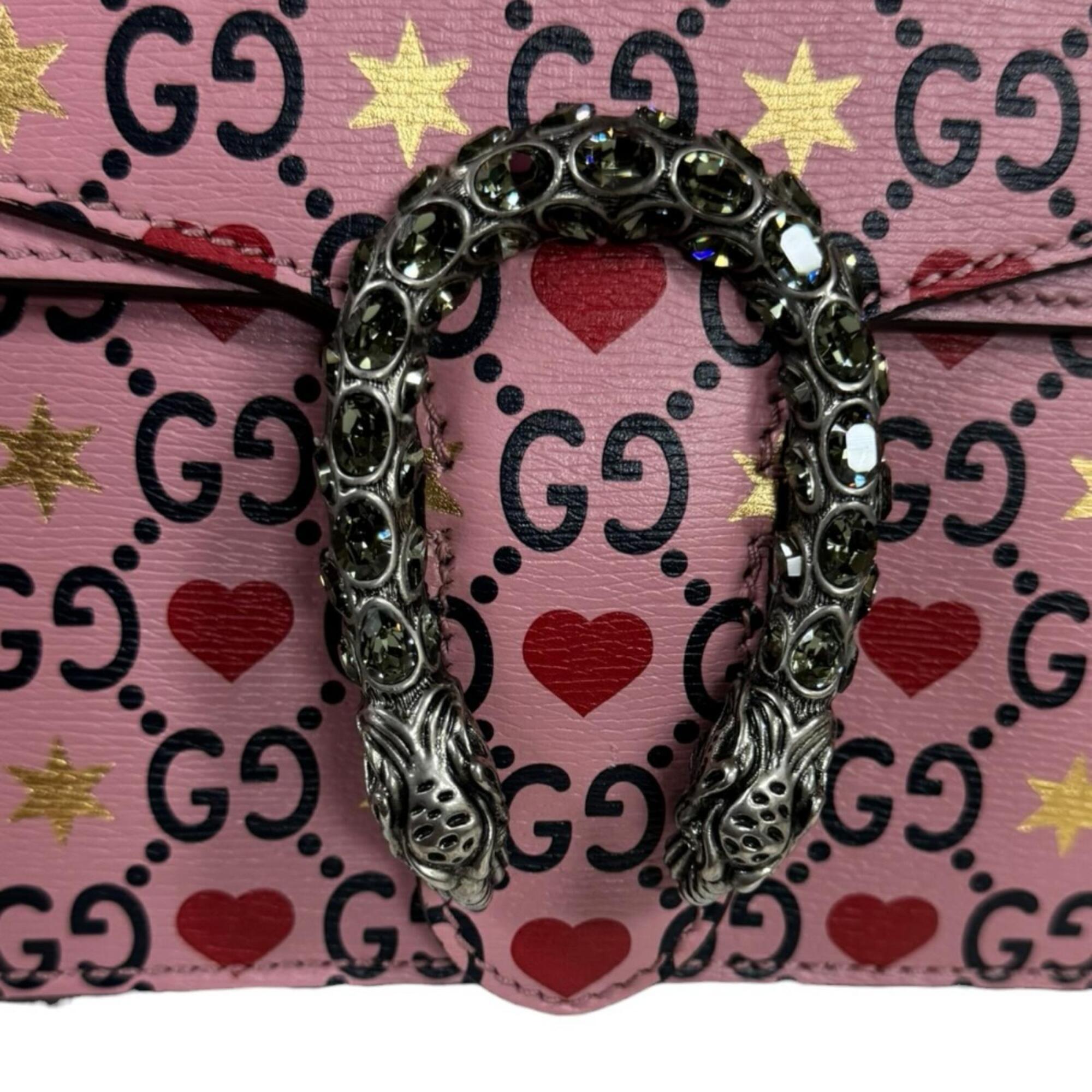 Gucci Pink Leather Shoulder Bag (Pre-Owned)