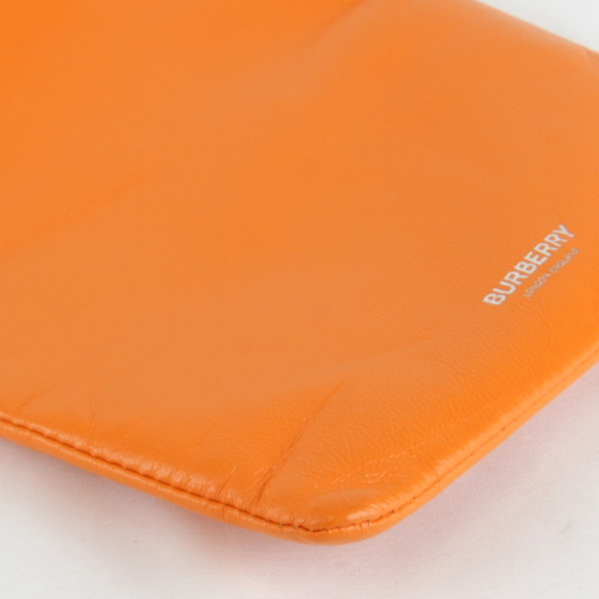 Burberry Orange Leather Shoulder Bag (Pre-Owned)