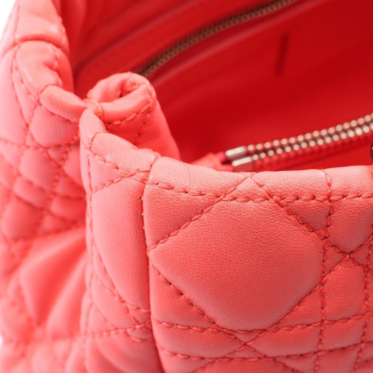 Christian Dior Pink Leather Handbag Tote Bag (Pre-Owned)