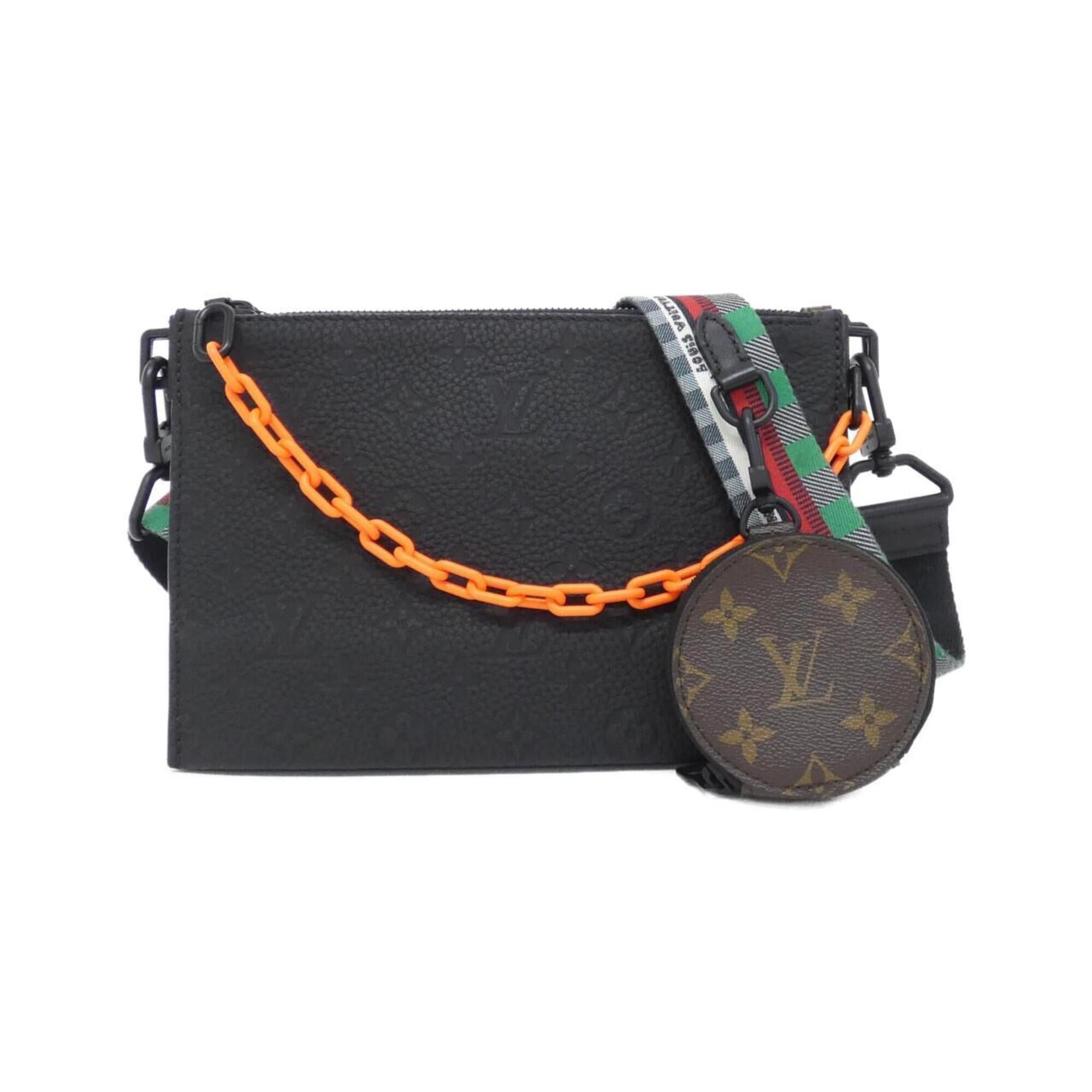 Louis Vuitton Taurillon Black Leather Handbag Pouch Shoulder Bag (Pre-Owned)