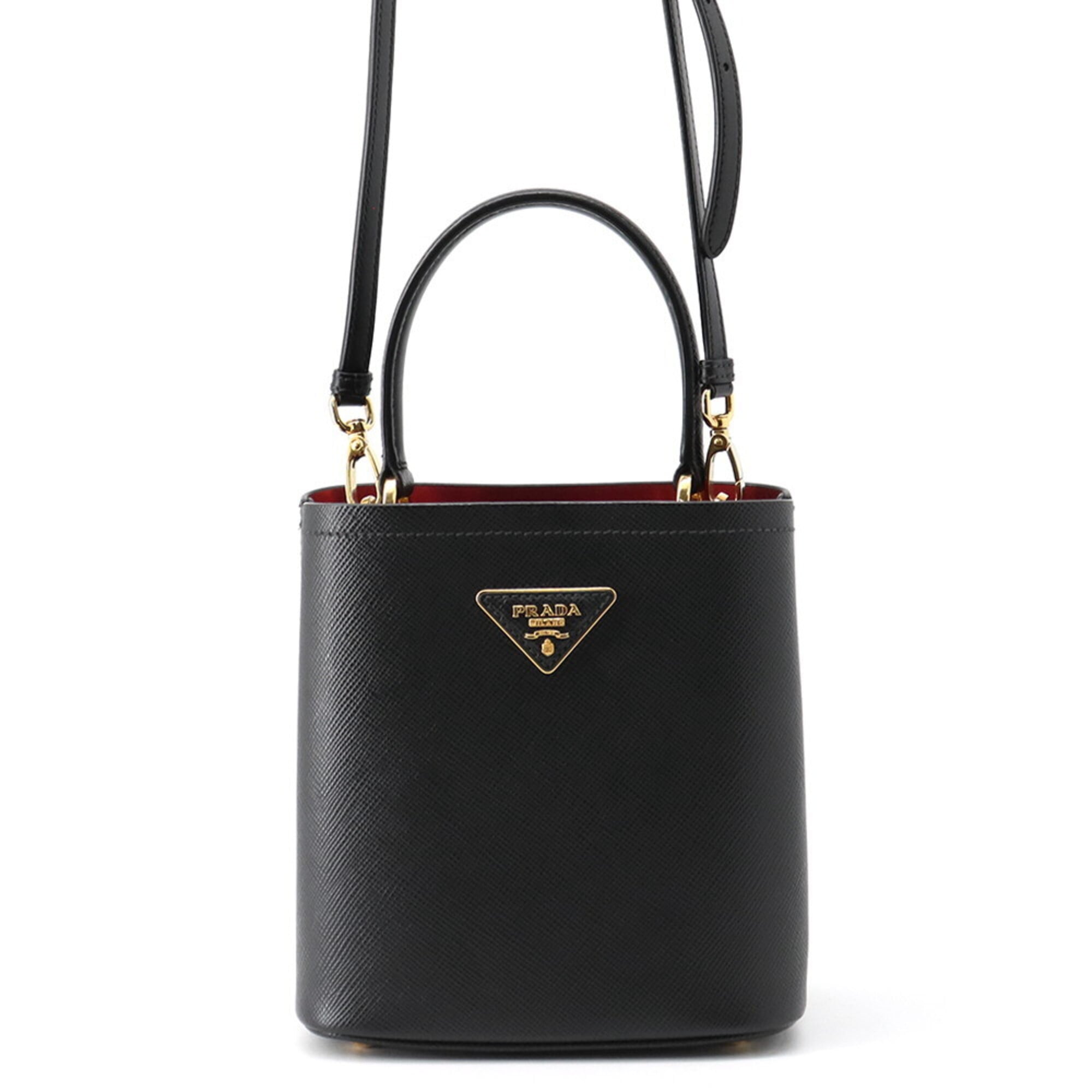 Prada Black Leather Handbag Shoulder Bag (Pre-Owned)