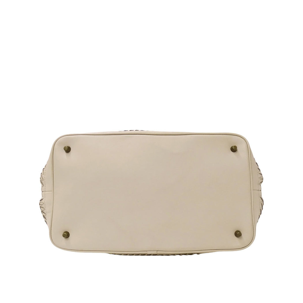 Burberry Beige Leather Handbag Shoulder Bag (Pre-Owned)