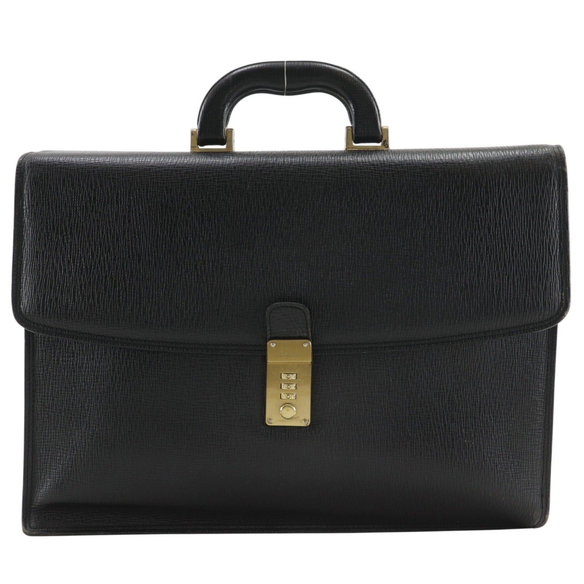 Bally Black Leather Briefcase (Pre-Owned)